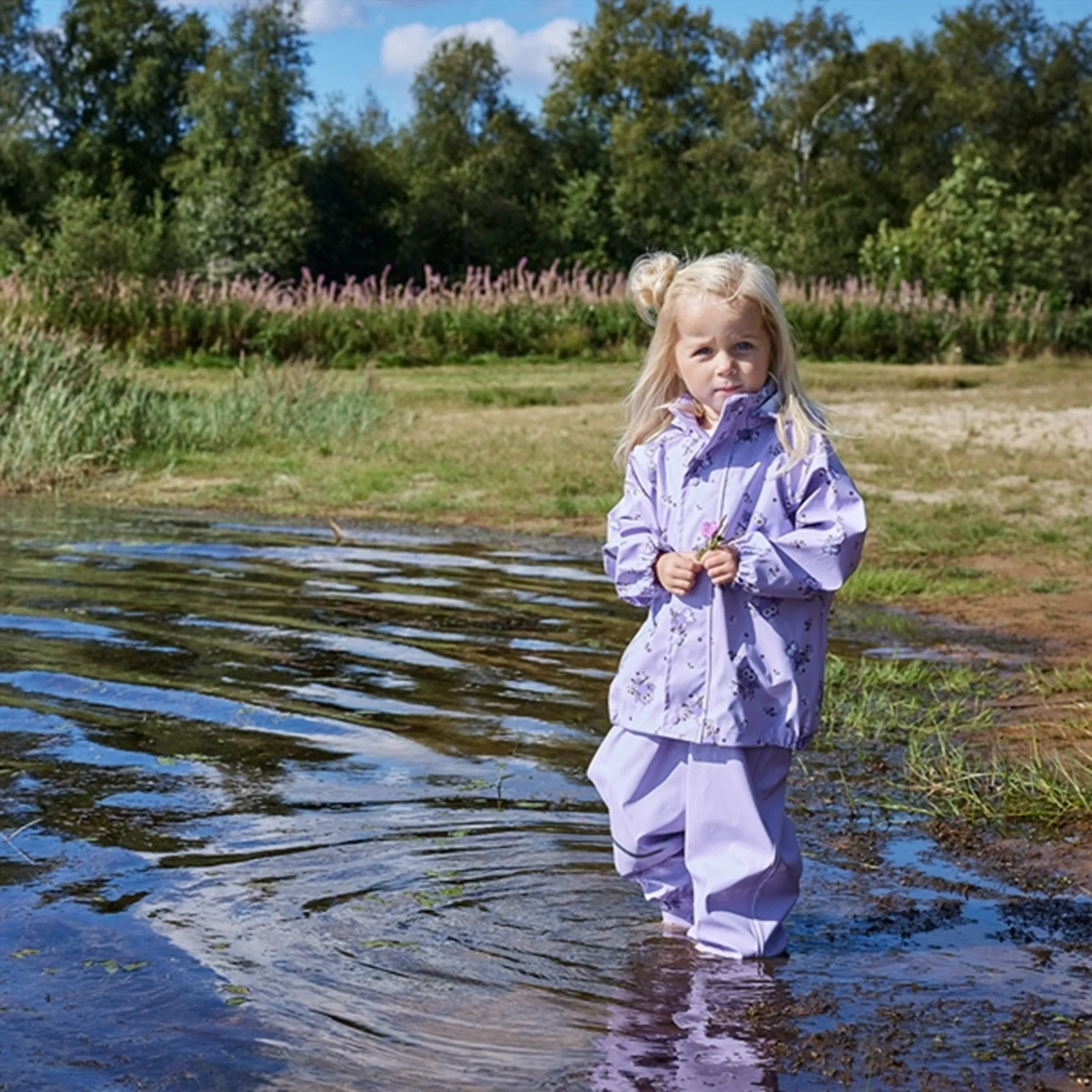 Cycling Street Wear Sporty Comfort CeLaVi Rain Set AOP Purple Rose