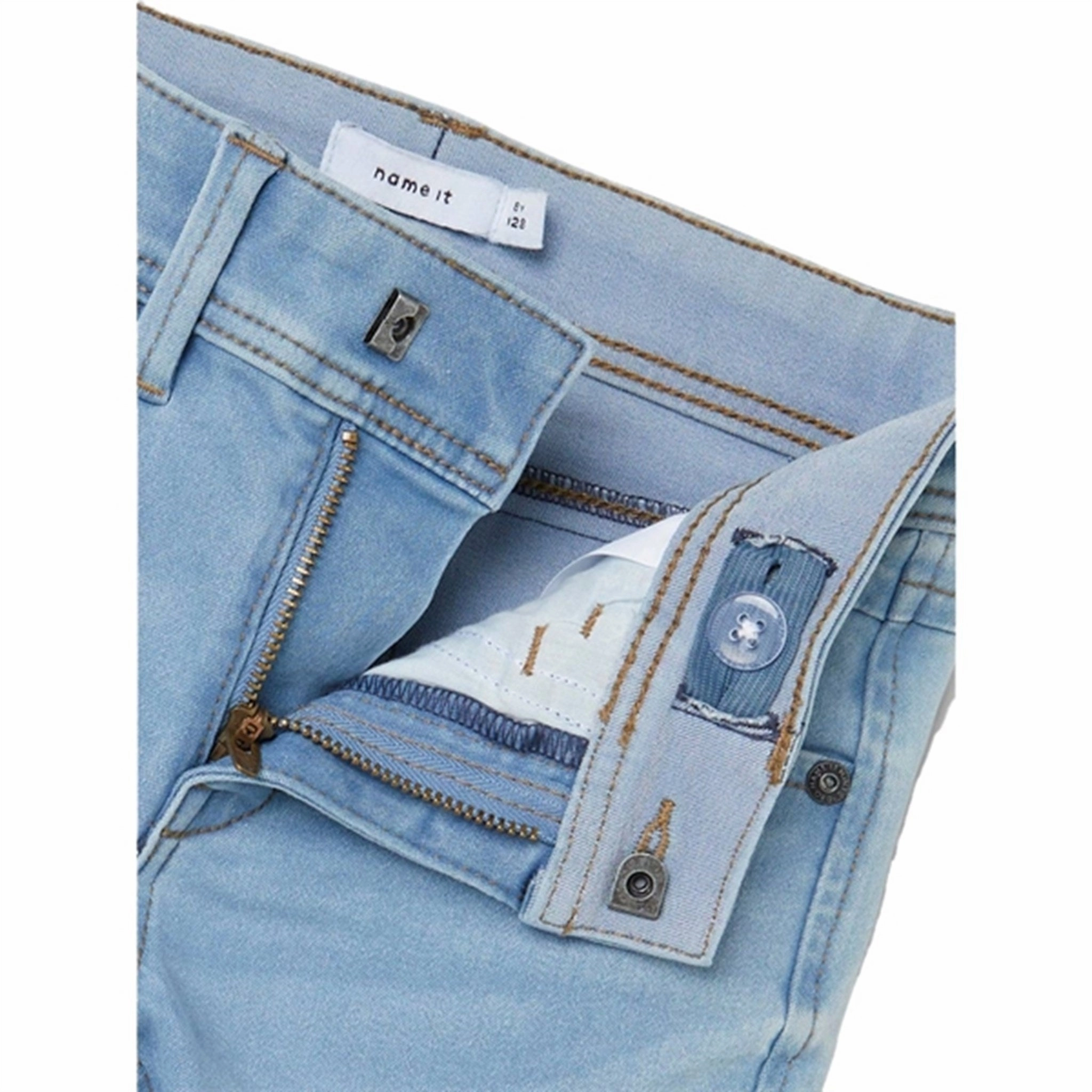 Name it Light Blue Denim Silas Slim Denim Shorts Noos personalized option Lounge Fit