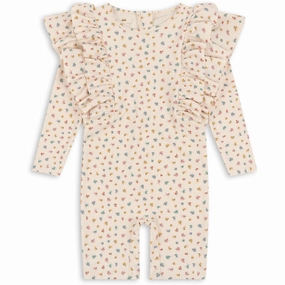 Konges Sl?jd Manuca Frill Swim Onesie Bloomie Sprinkle Coastal Relaxation