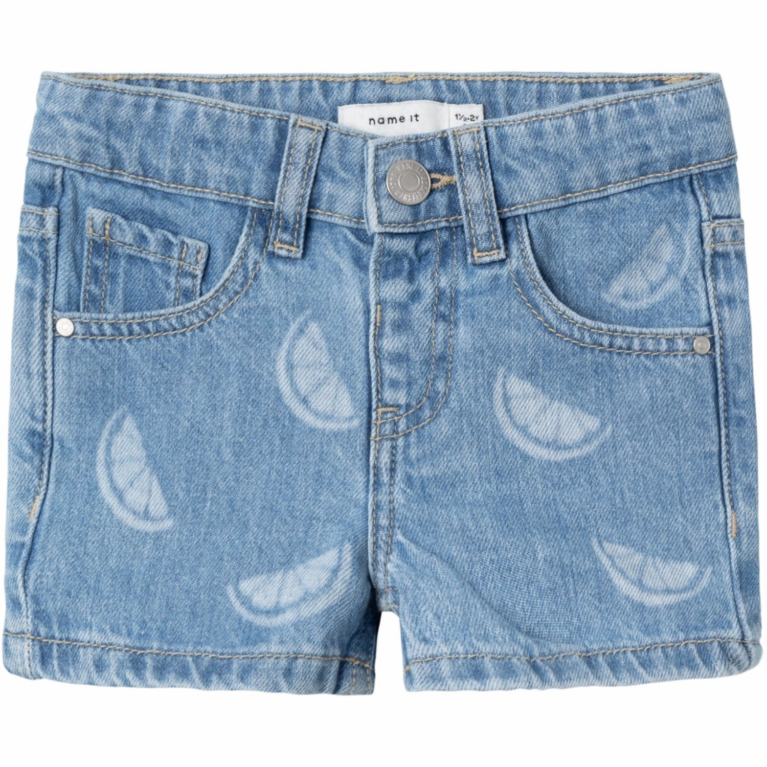 Name It Denim Blue Citrus Rose Regular Denim Shorts Noise Free Operation Design Durable Hem Finishing