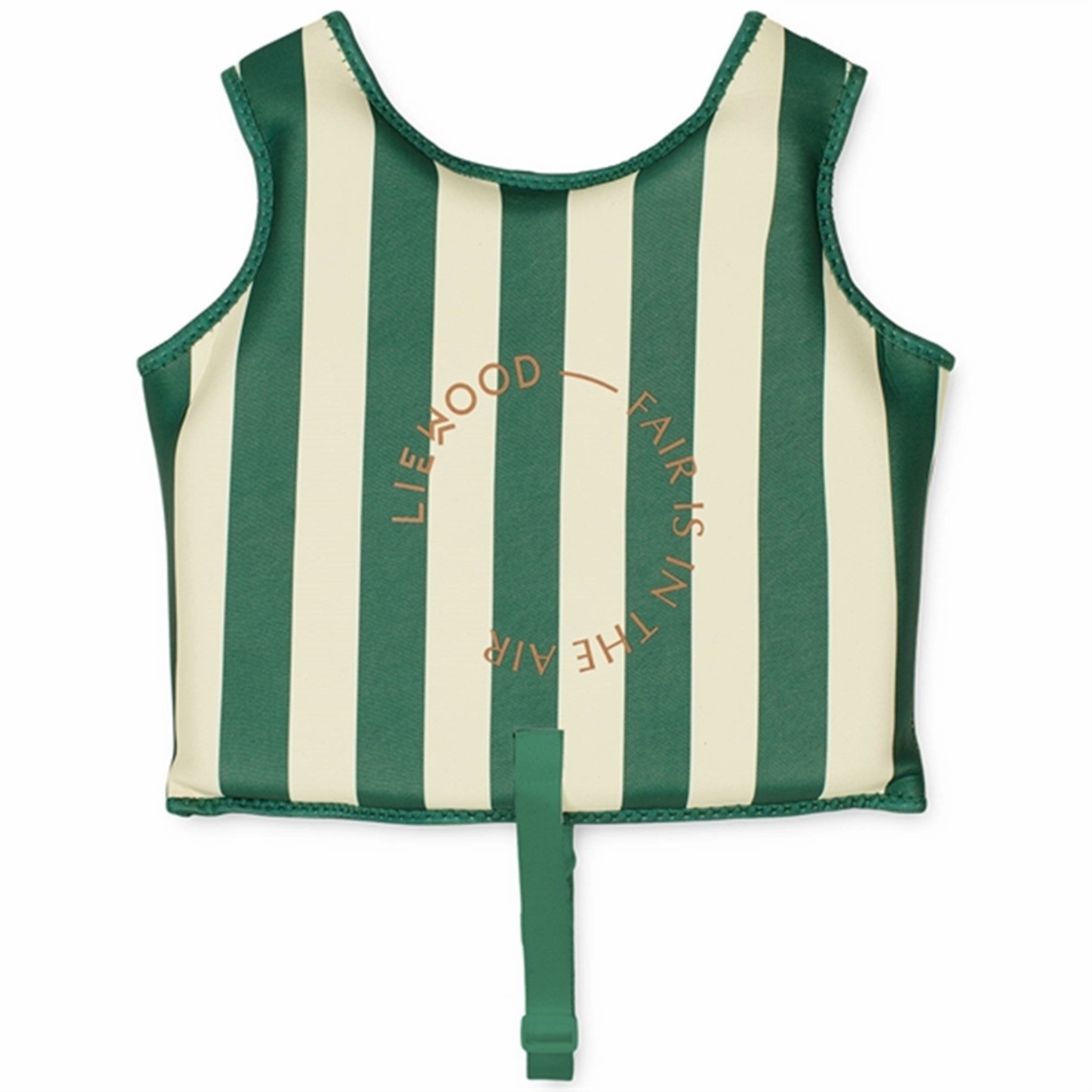 Liewood Dove Swim Vest Stripe Garden Green/Creme de la Creme Hypoallergenic Lining Molded Cups