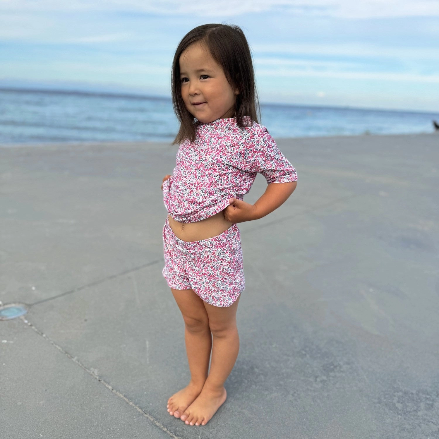 Drawstring-Closure Petit Crabe Wiltshire Bud Alexa Swim Shorts - Made With Liberty? Fabric