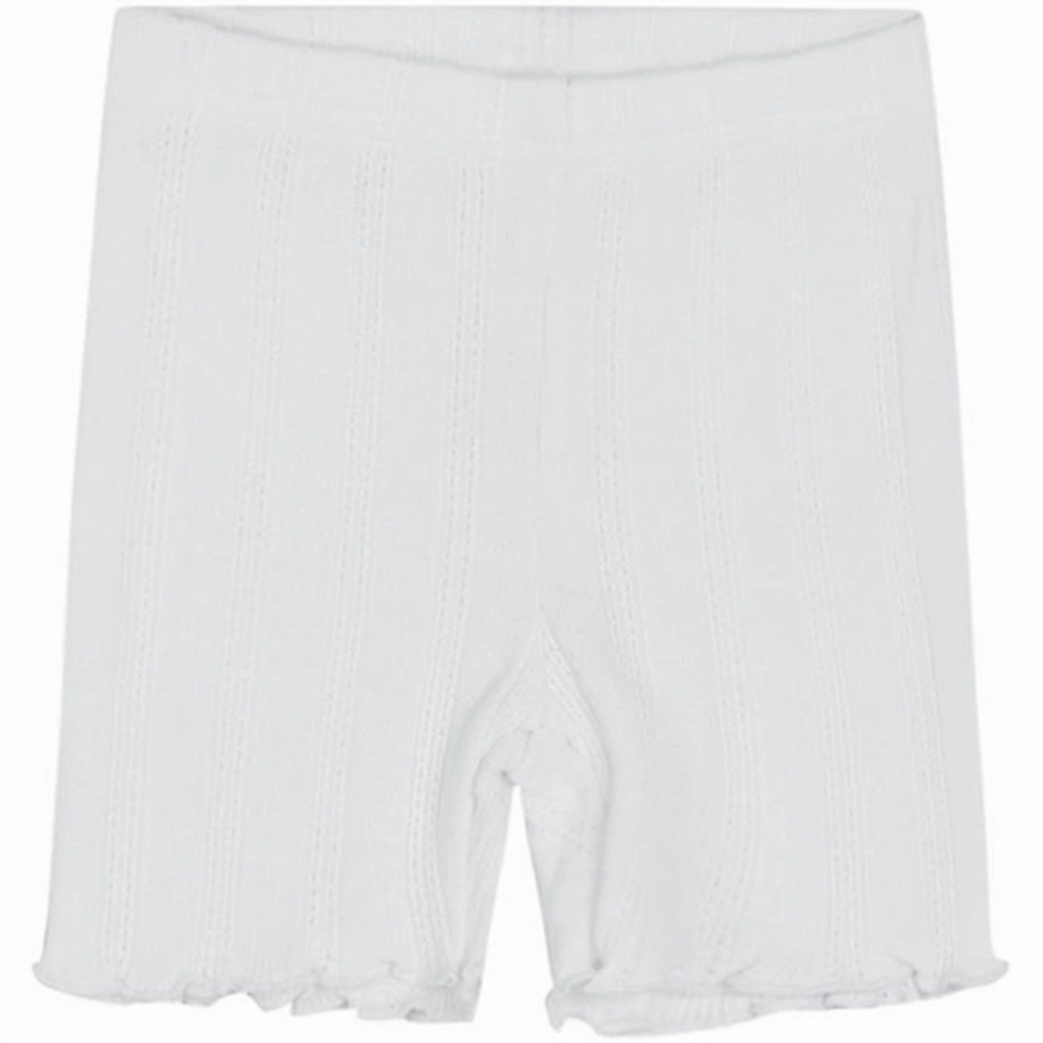 Stretchy Hemline Anti Slip Waistband Hust & Claire Baby Lilina Shorts White