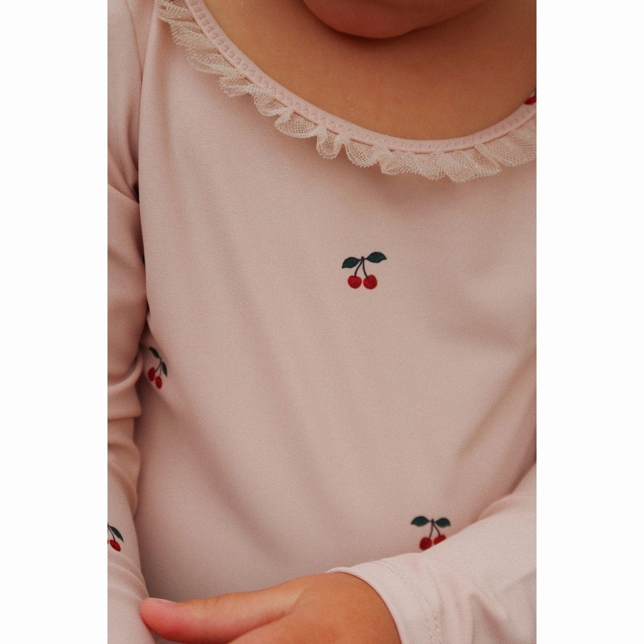 Konges Sl?jd Layered Tulle Ls Swimsuit Cherry Blush Outdoor Activity Secure Fit Design