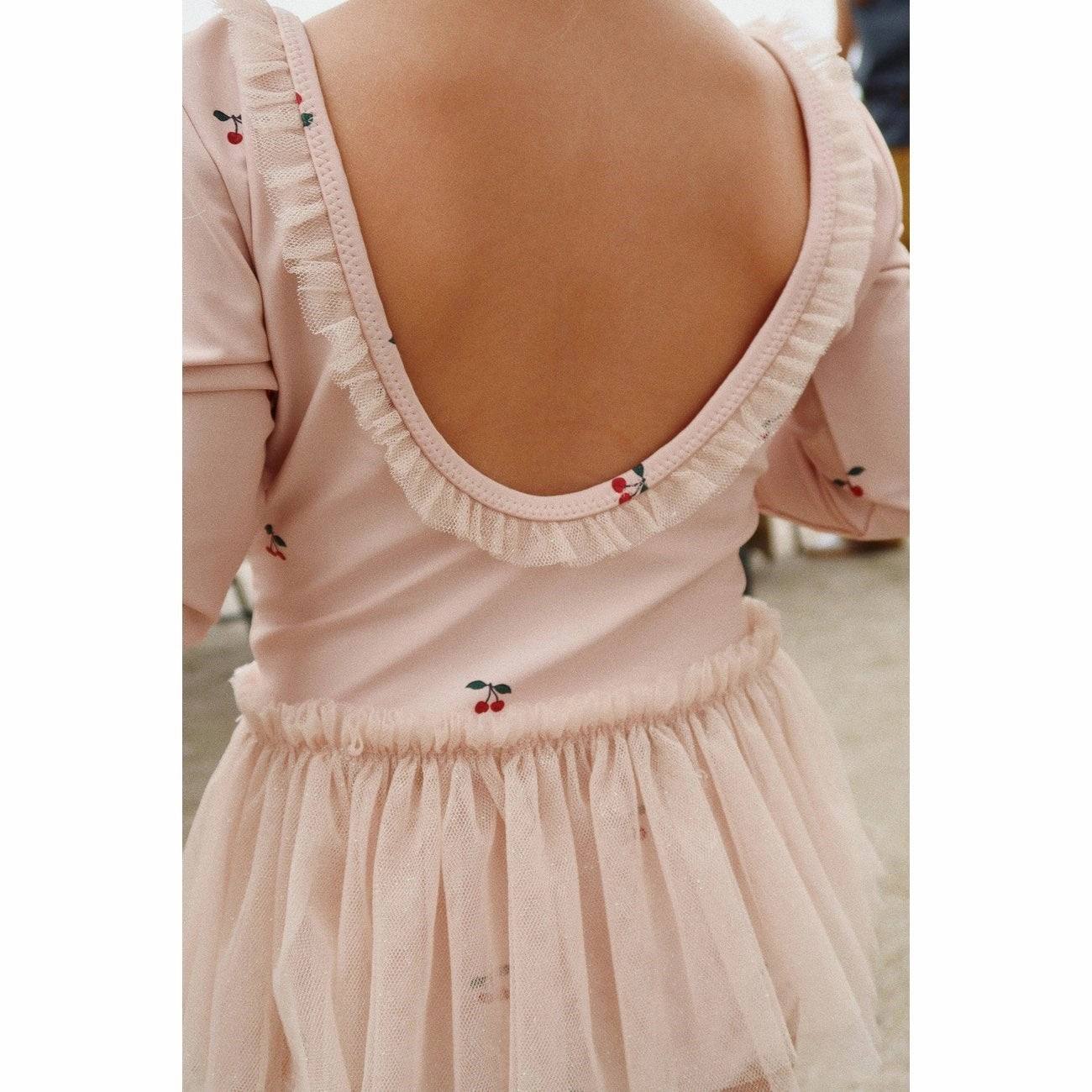 Chic-Appeal Konges Sl?jd Layered Tulle Ls Swimsuit Cherry Blush