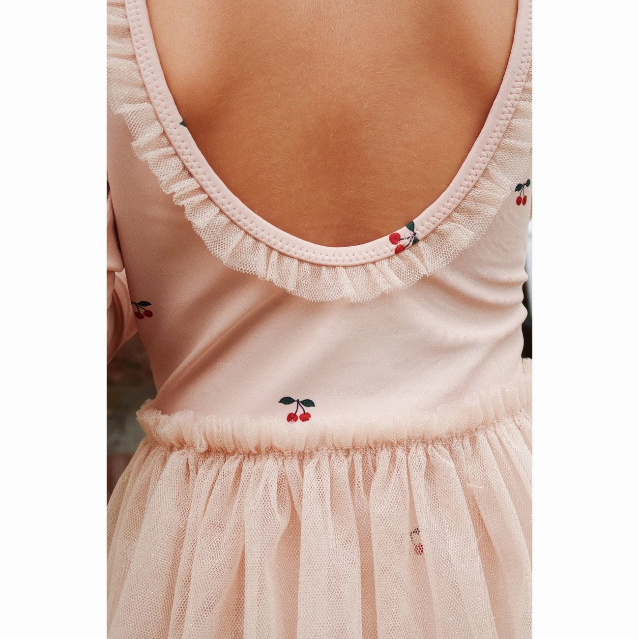 Fresh Designs Konges Sl?jd Layered Tulle Ls Swimsuit Cherry Blush