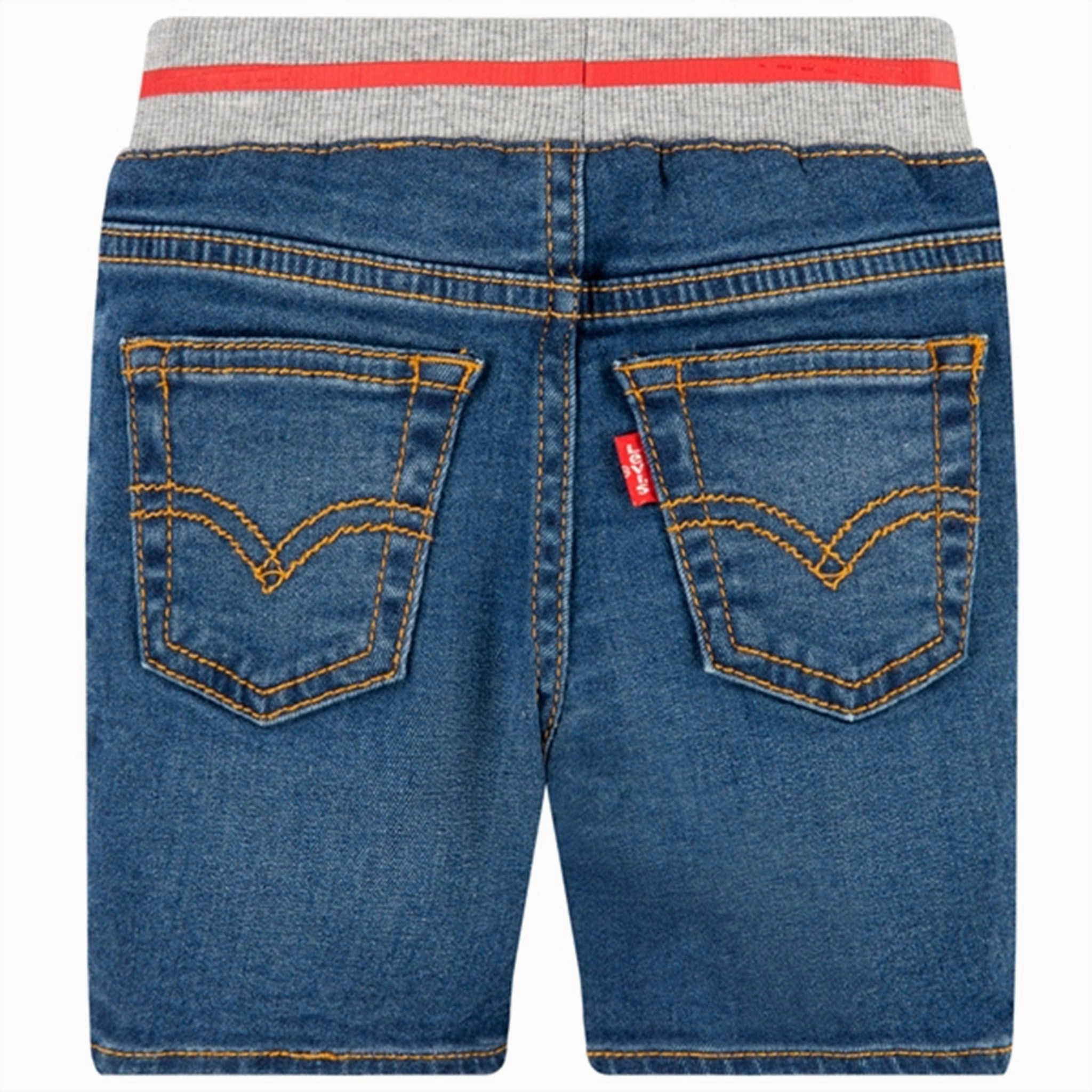 Levi's Pull-On Ribbed Shorts Blue Teflon Coated Finish Multi Pocket Functionality