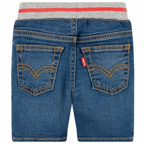 Levi's Pull-On Ribbed Shorts Blue souvenir choice Style Basic
