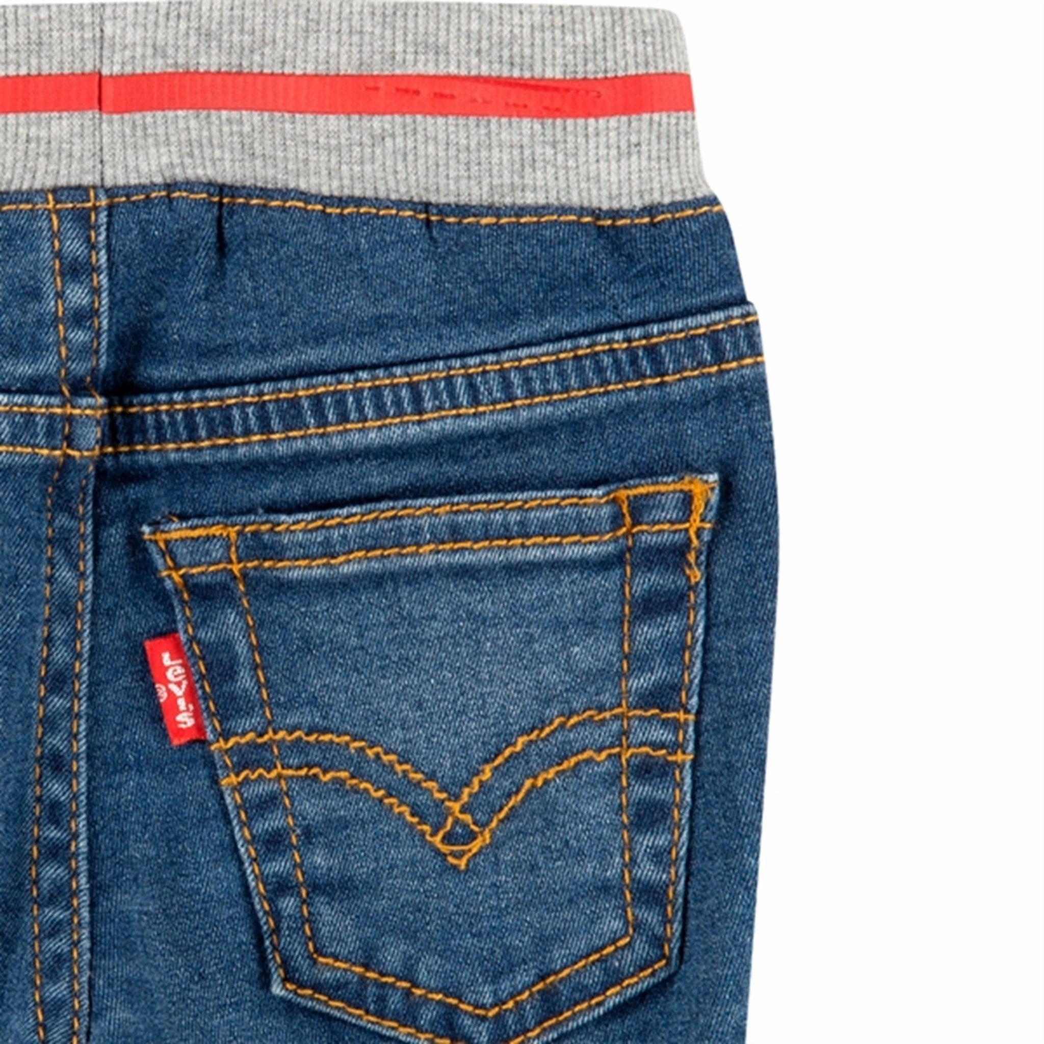 Levi's Pull-On Ribbed Shorts Blue Glide On Waist System Wide Range Motion