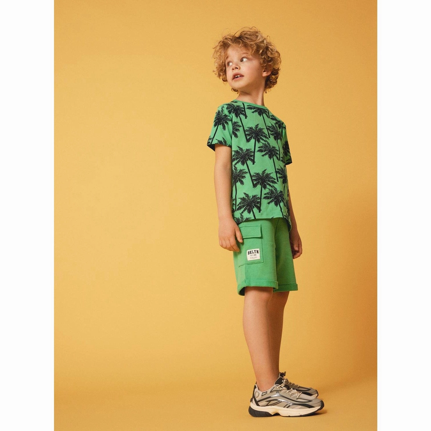 dance clothing Name It Green Spruce Jenas Long Sweat Shorts