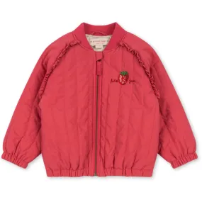 Edgy-Look and Cozy relaxed blouse. Konges Sl?jd Raspberry Wine Juno Sparkle Bomber Jacket