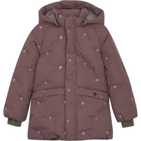 Trendy button-down Feminine collar shirt En Fant Rose Taupe Jacket Puffer W. Embroidery