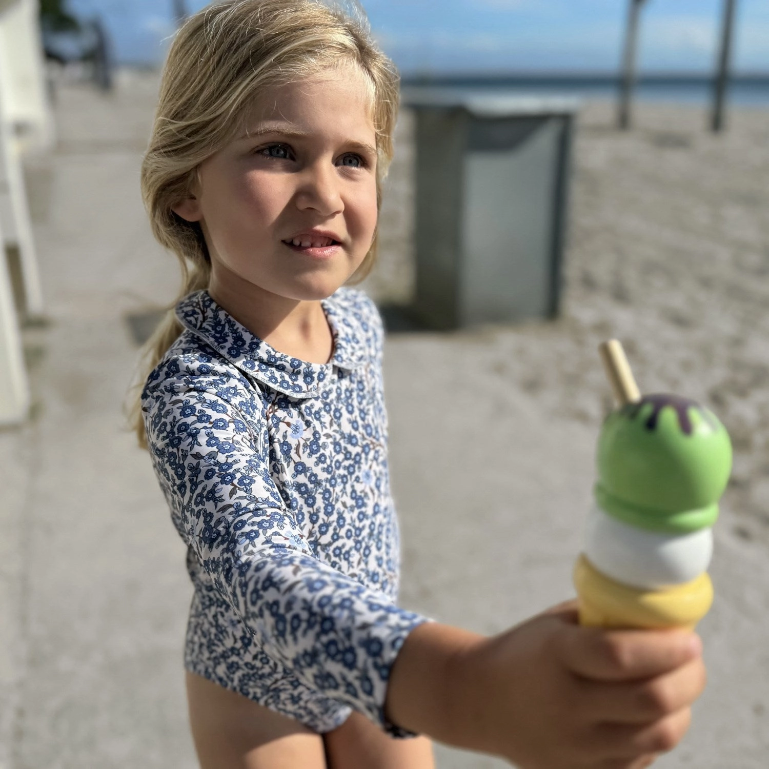 Petit Crabe Empress B Peeter Pan Collar Swimsuit L/S - Made With Liberty? Fabric Smooth Edge Finish