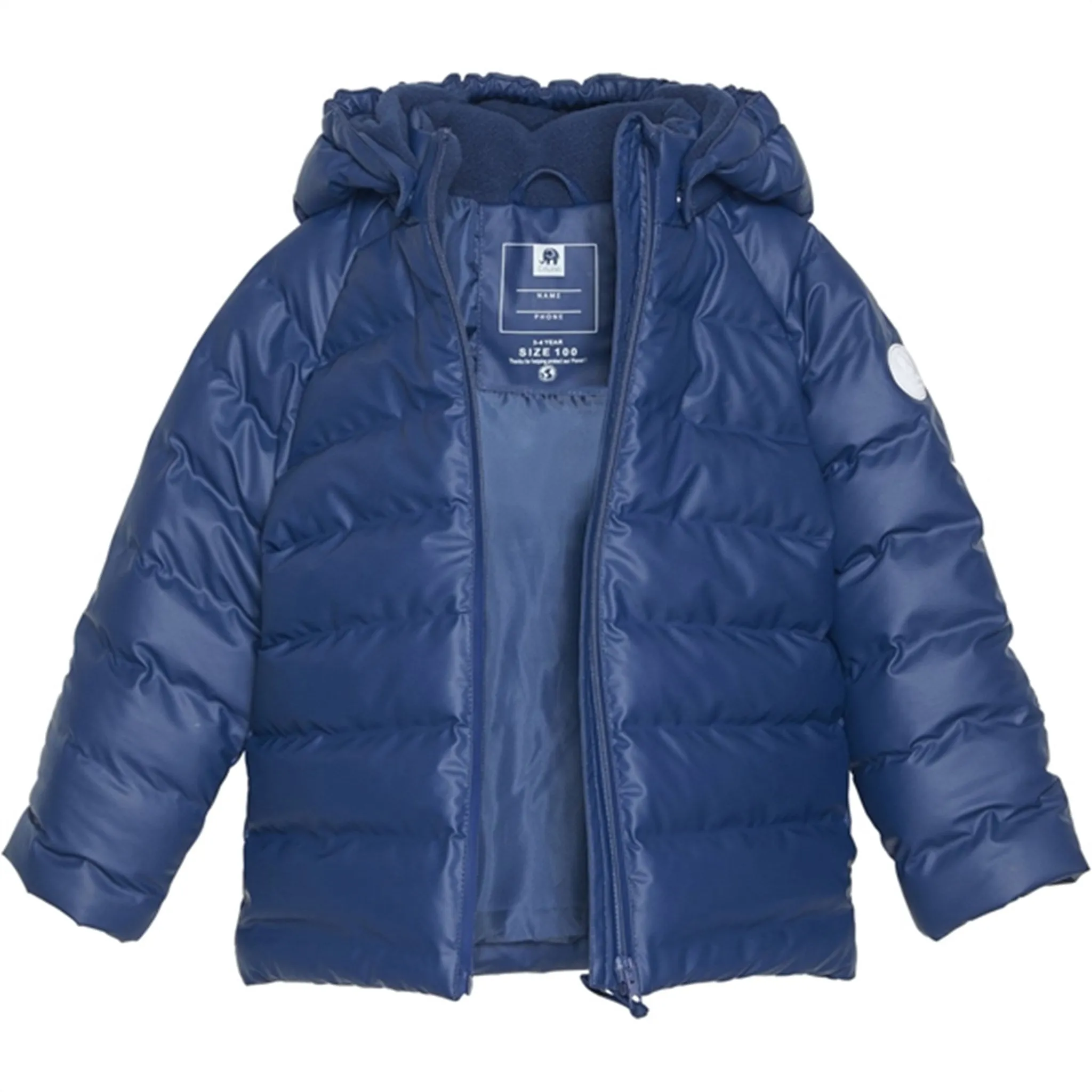 Snag-Resistant Barrel-Cuff CeLaVi PU Winter Jacket Pageant Blue
