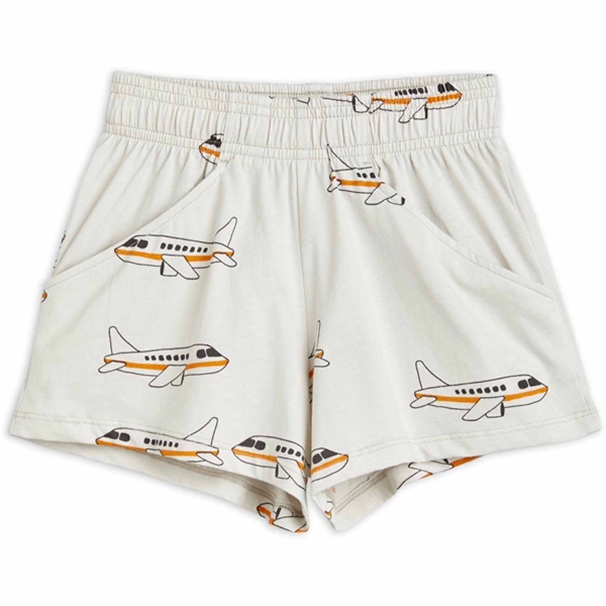 Mini Rodini Airplane Aop Shorts Grey Luxury Brand