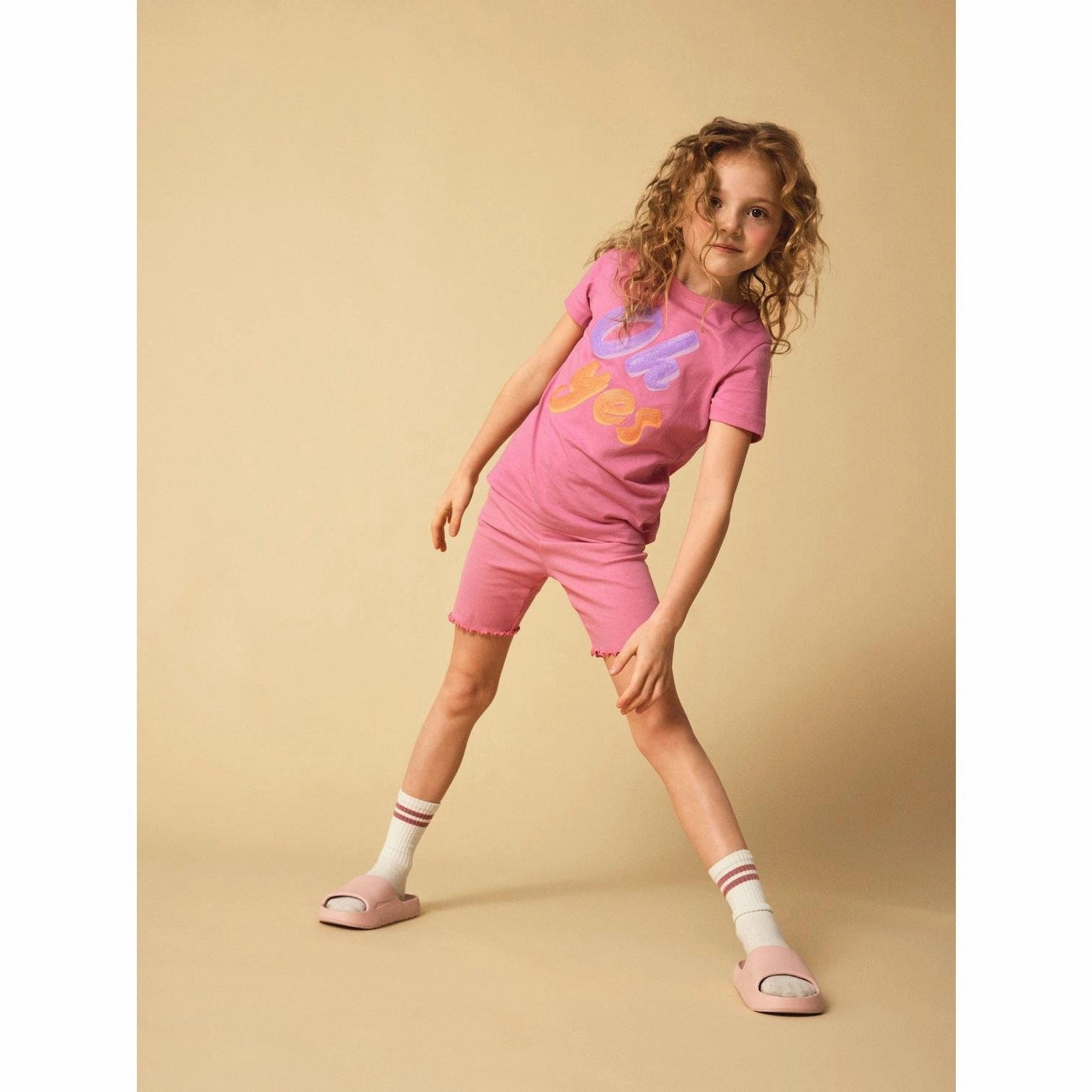 RollUpFasten Low Bulk Construction Name It Wild Orchid Hara Biker Shorts