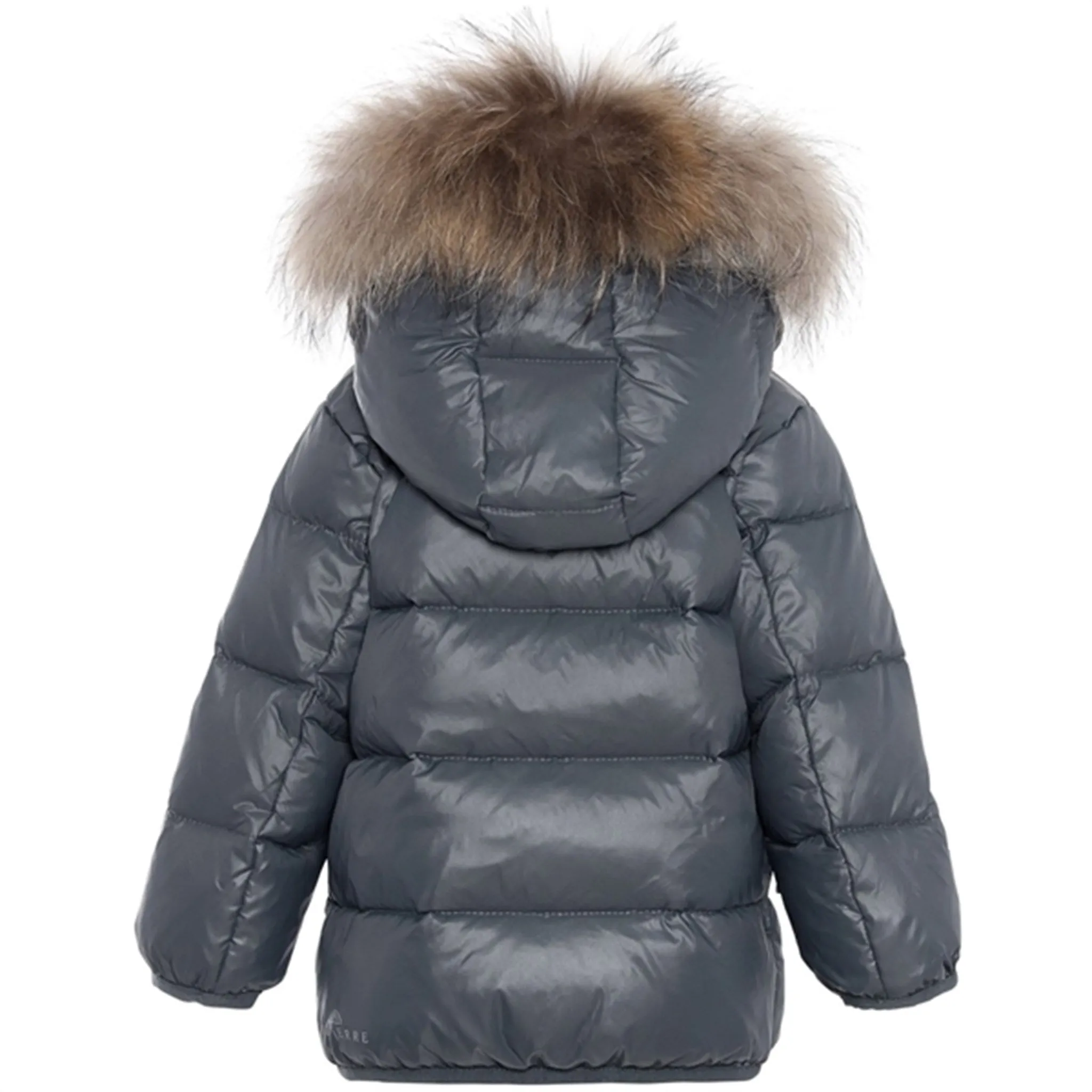 Ver de Terre Featherlight Baby Dunjakke m. Pels Slate/Caramel Four Way Stretch Fabric Workplace Use