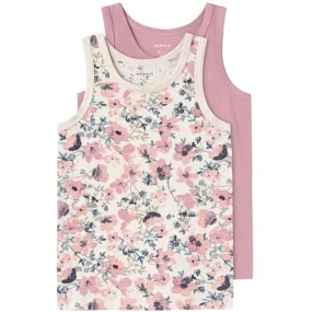 Name it Nostalgia Rose Flower Tank Top 2-pack Noos Reversible design