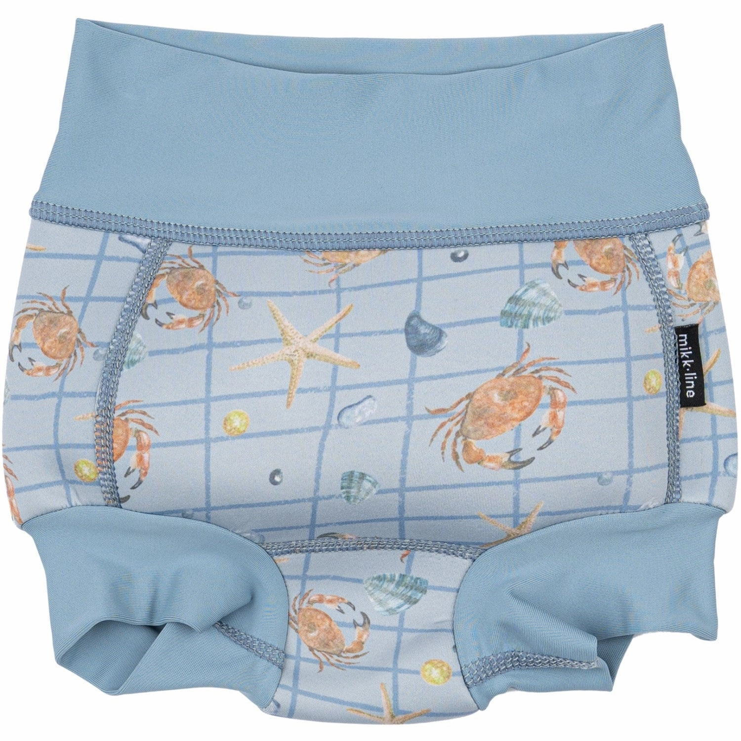 Mikk-Line Faded Denim AOP Baby Swim Pant Recycled UPF 50  Coating