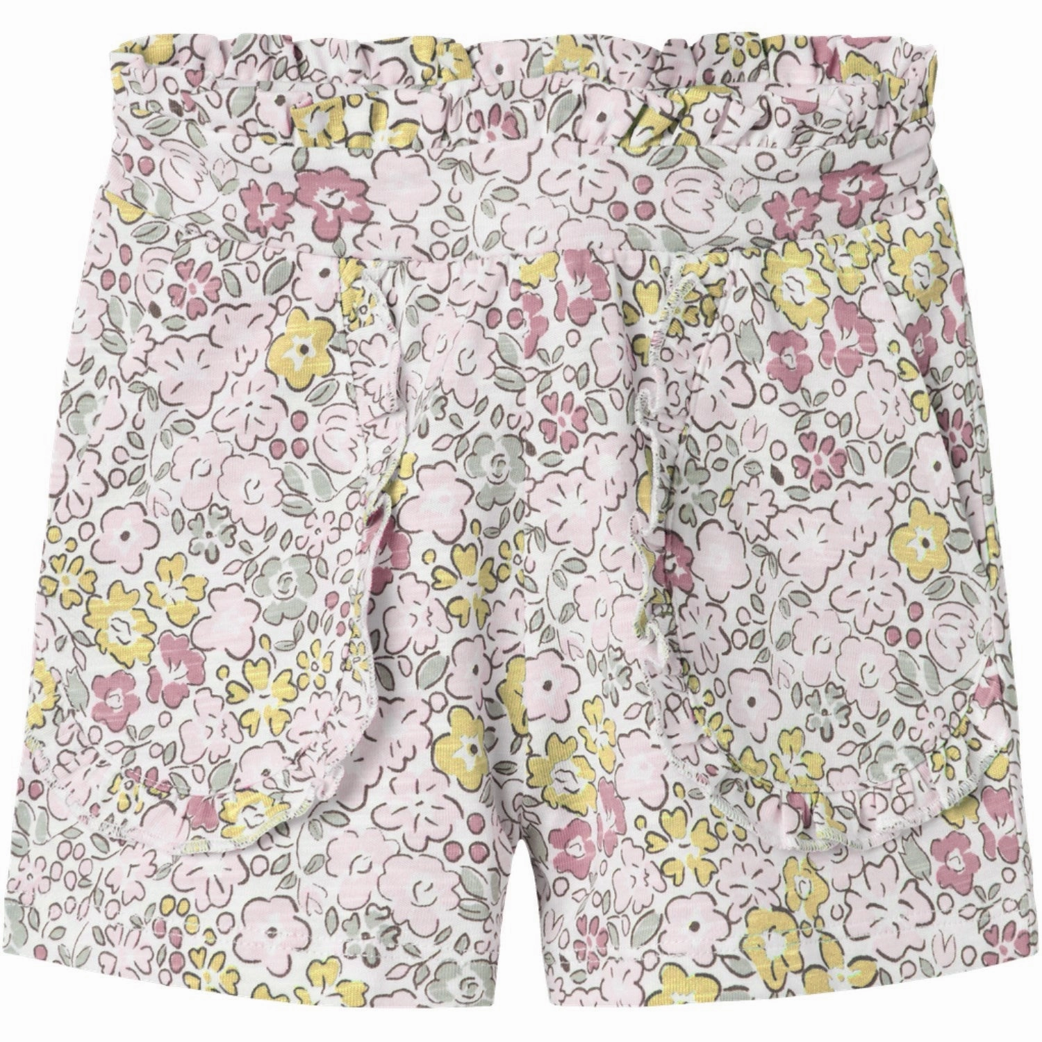 Name It Bright White Lemon Meringue Haile Shorts snap closure