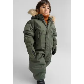Contrast-Panel Reima Reimatec Snowsuit Gotland Thyme green