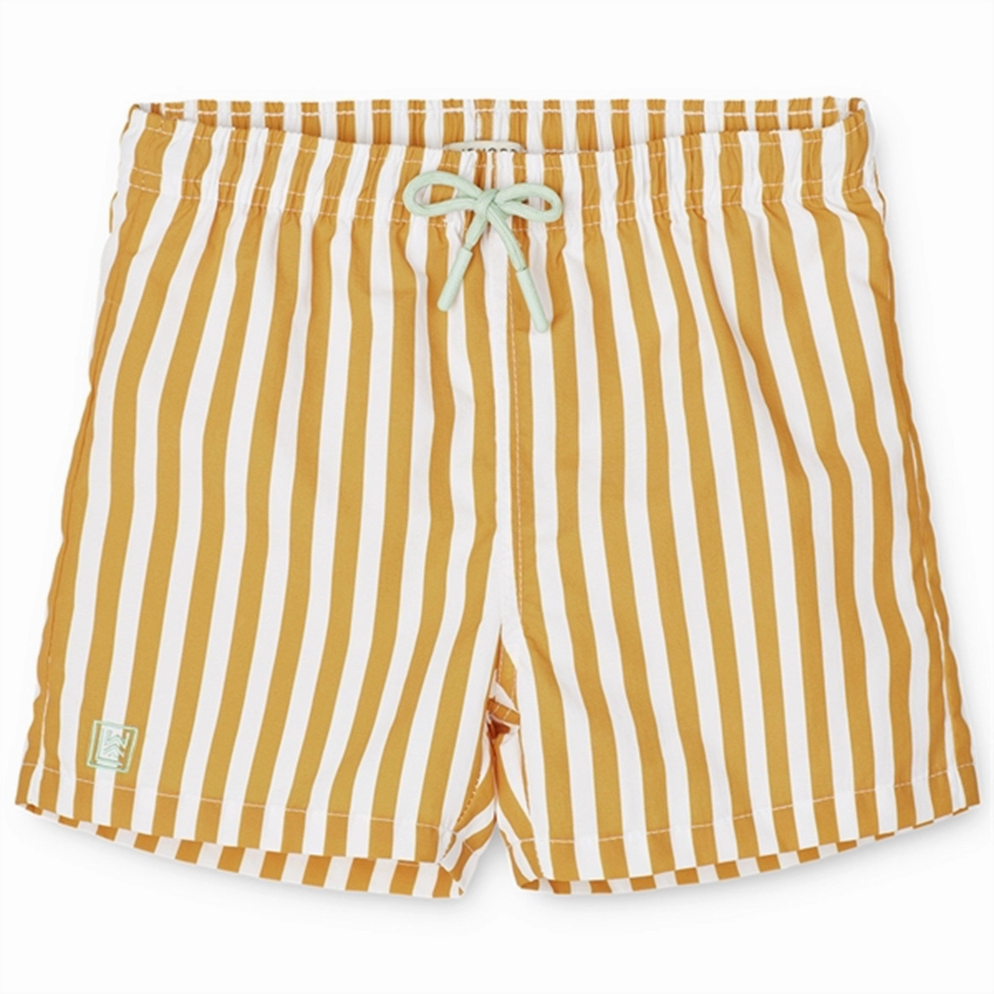 Water Day Sustainable Dye Process Liewood Duke Board Shorts Stripe Yellow Mellow/White