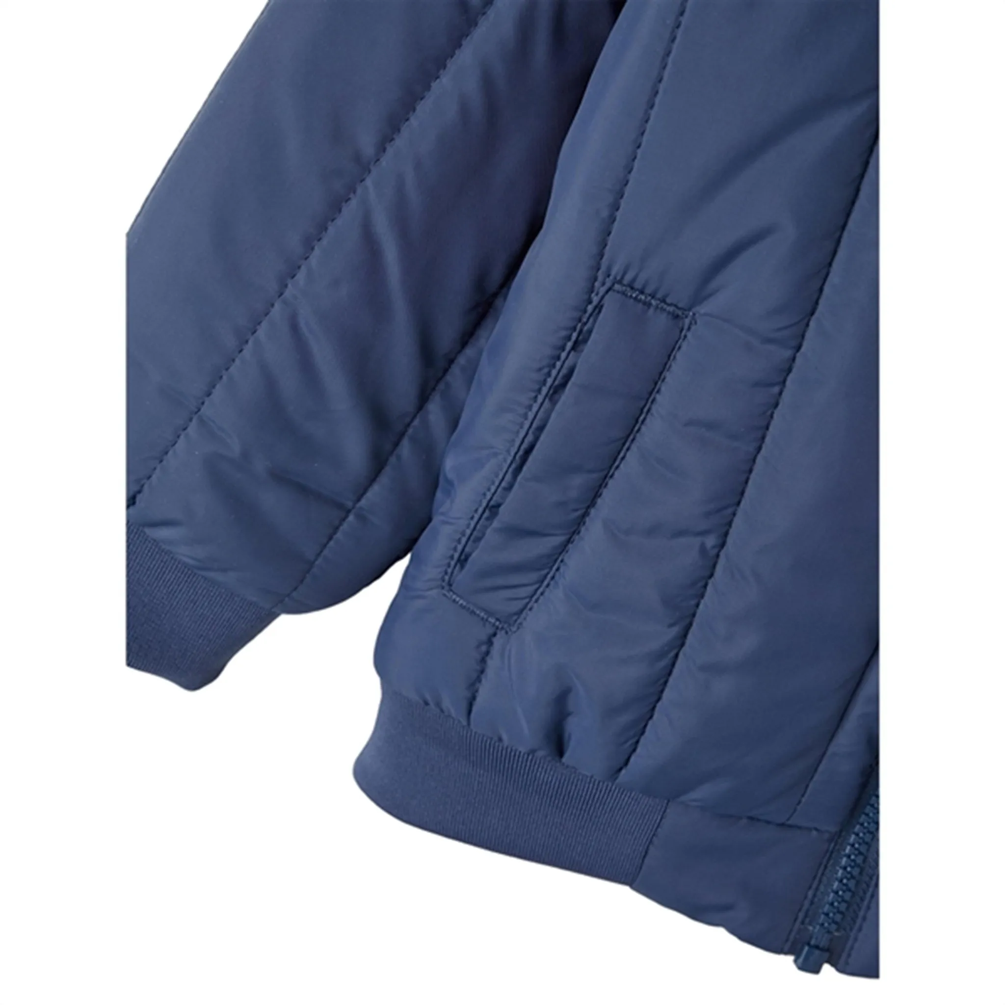 Name it Insignia Blue Mars Quilted Jacket Feminine tie-front top Pin-Tuck