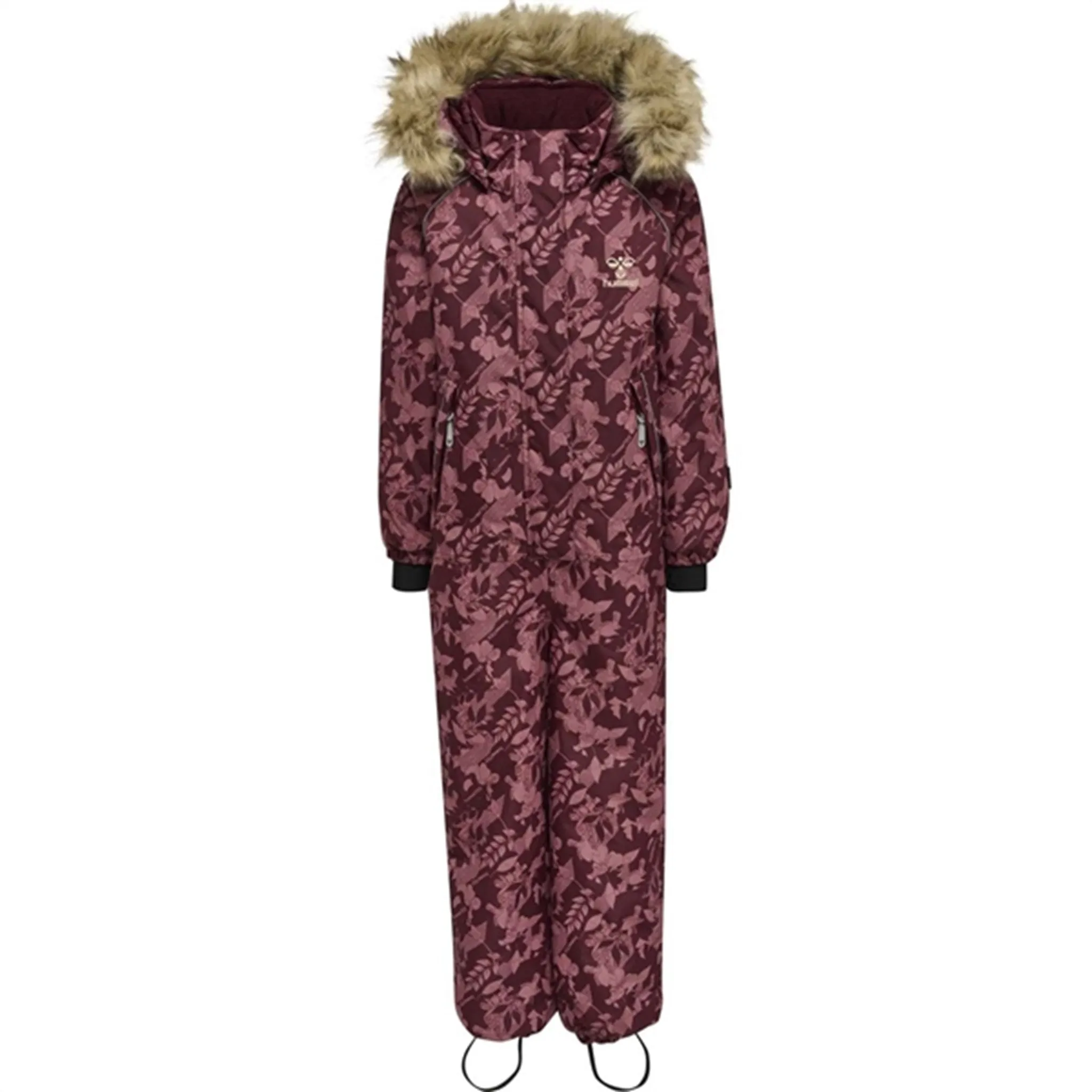 Hummel Icy Snowsuit Tex Windsor Wine Romantic-Style Patterned-Fabric