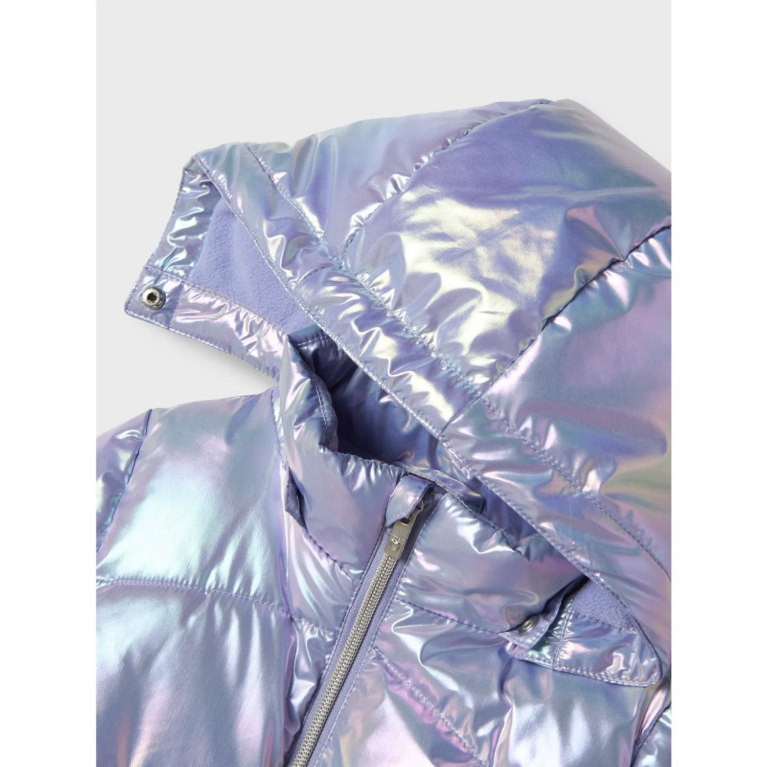 Name It Pastel Lilac Nmfmolina Puffer Jacket Shiny Soft Interior Lining
