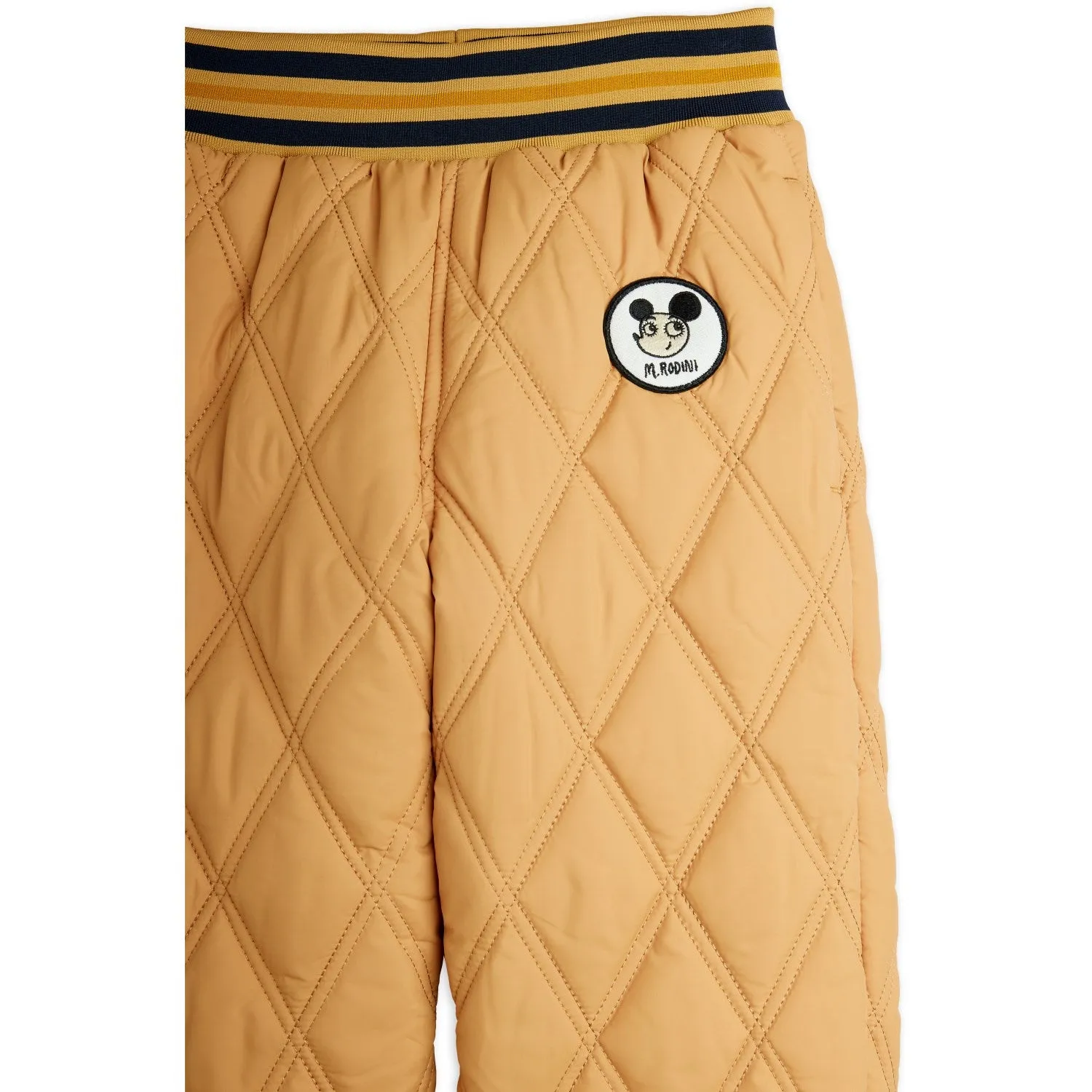 Soft fabric top Modern casual blouse Mini Rodini Beige Ritzratz Patch Quilted Outerwear Trousers