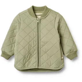 City-Style Adjustable-Length Wheat Green Tea Thermo Jacket Loui