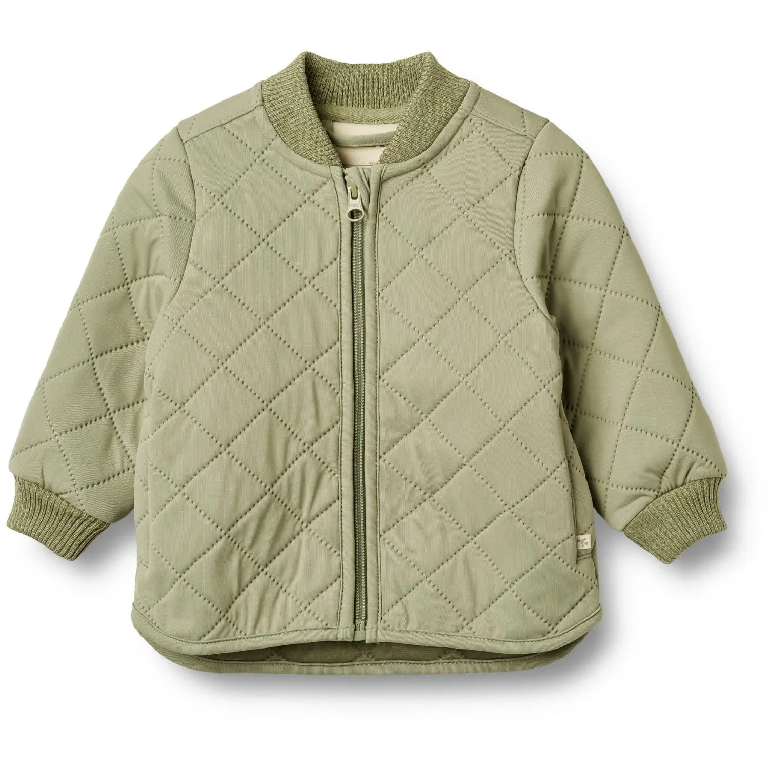 City-Style Adjustable-Length Wheat Green Tea Thermo Jacket Loui