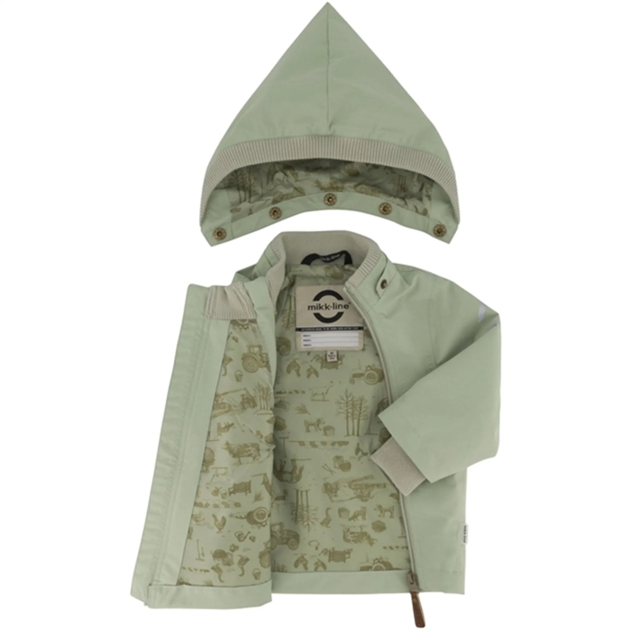 Faith Light Reflective Logos Mikk-Line Polyester Baby Jacket Desert Sage