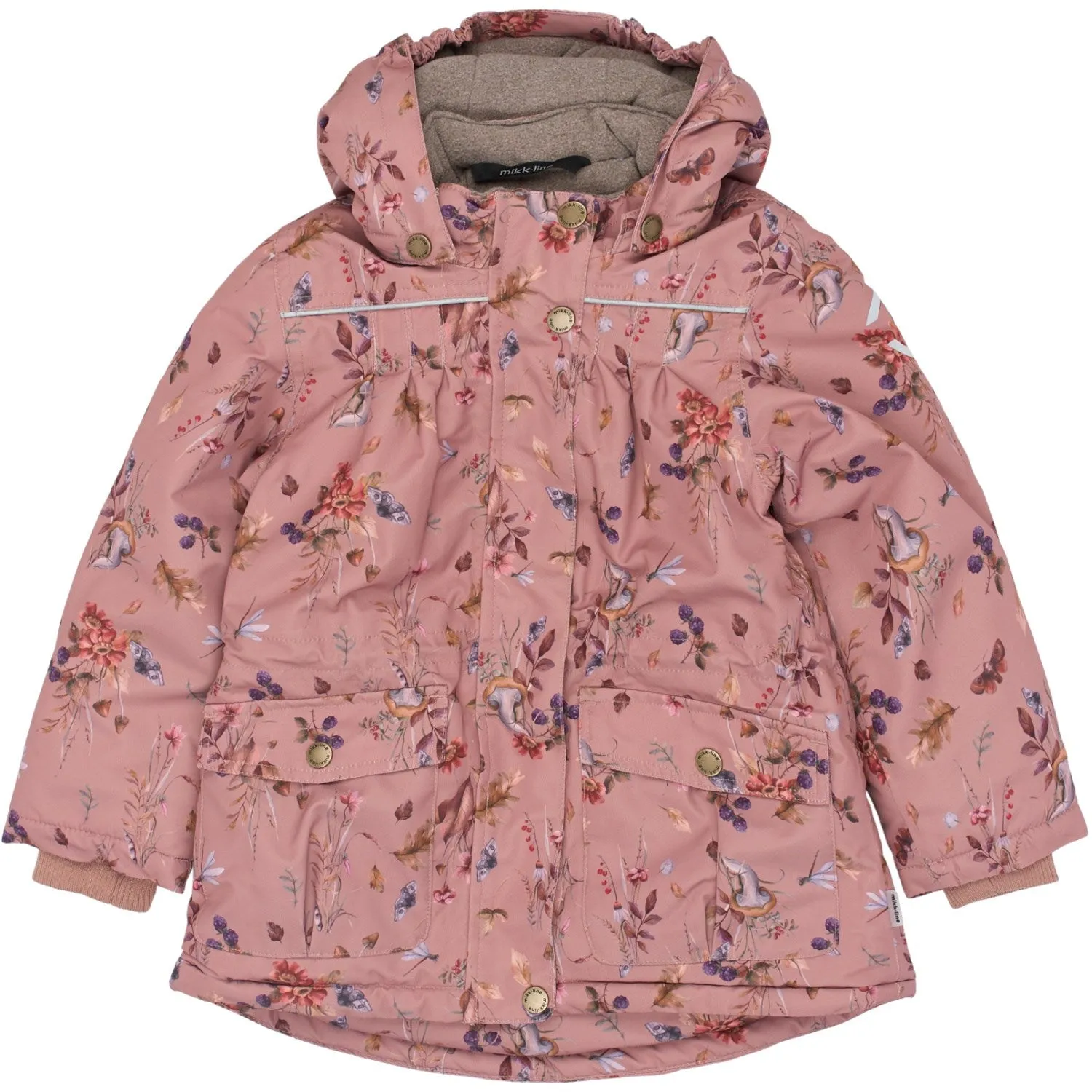 Mikk-Line Burlwood Polyester Girls Jacket AOP Floral countryside type