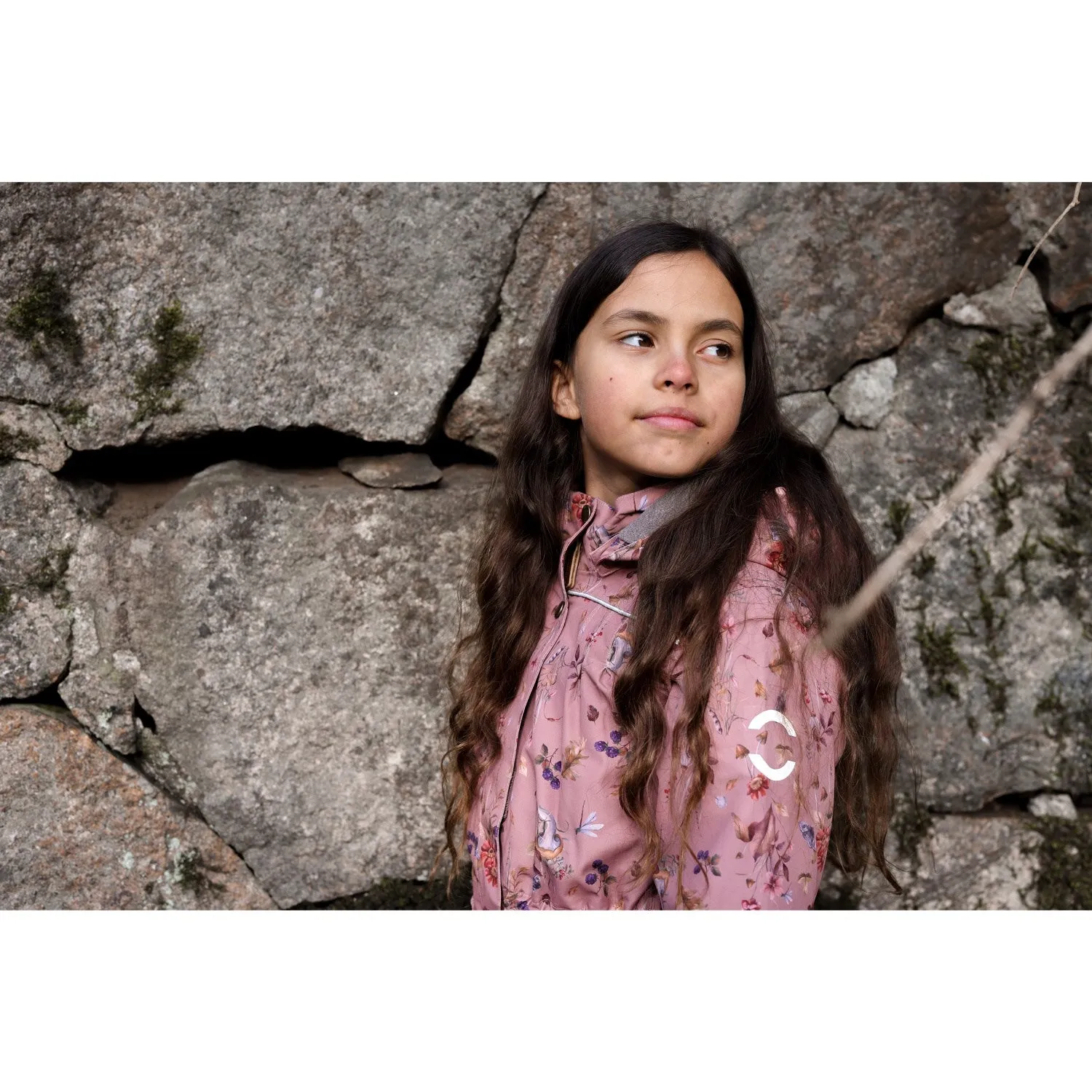 Mikk-Line Burlwood Polyester Girls Jacket AOP Floral Seasonal Wear