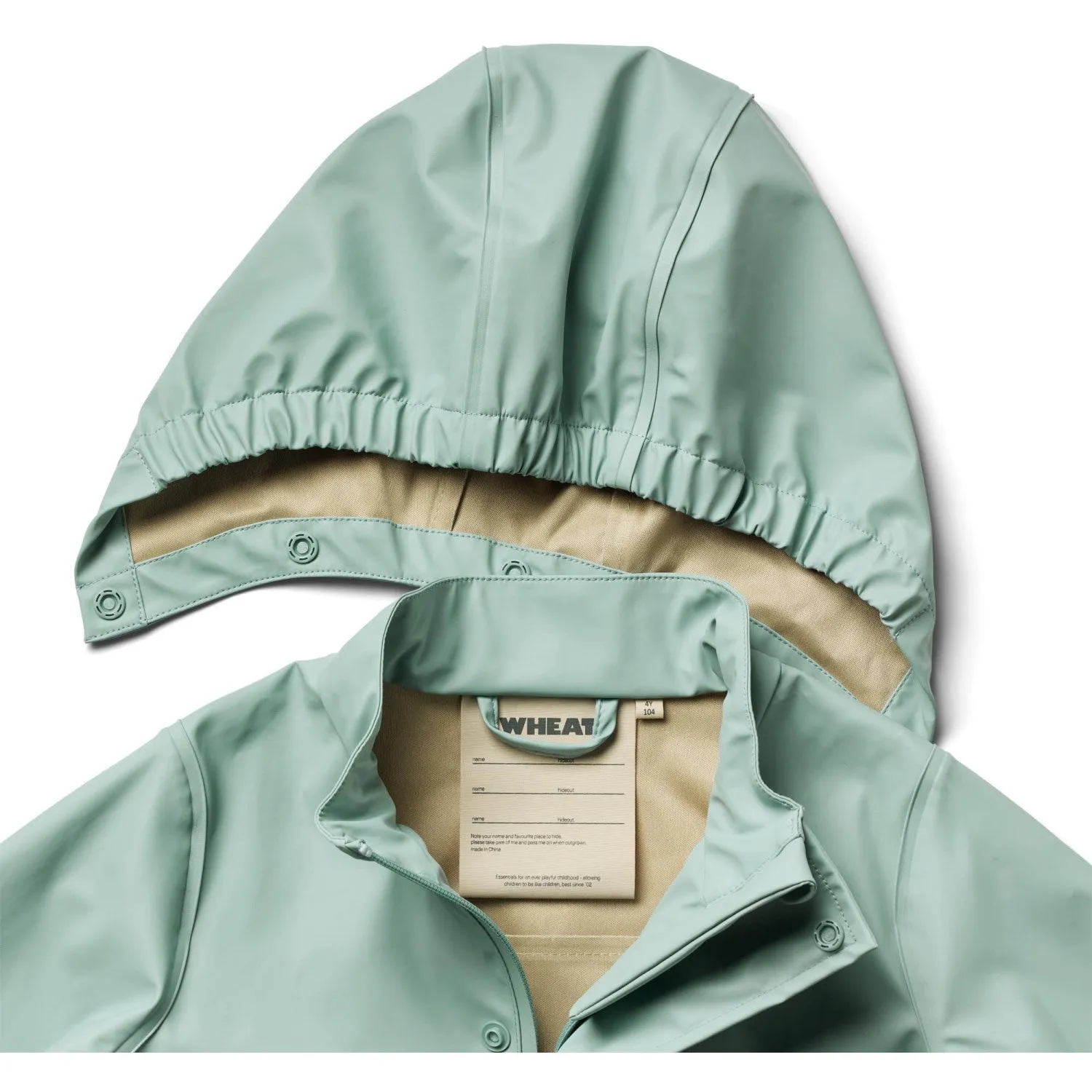 Wheat Aquamarin Rainwear Ollo Jacket Weekend Storm Gear camping outfit