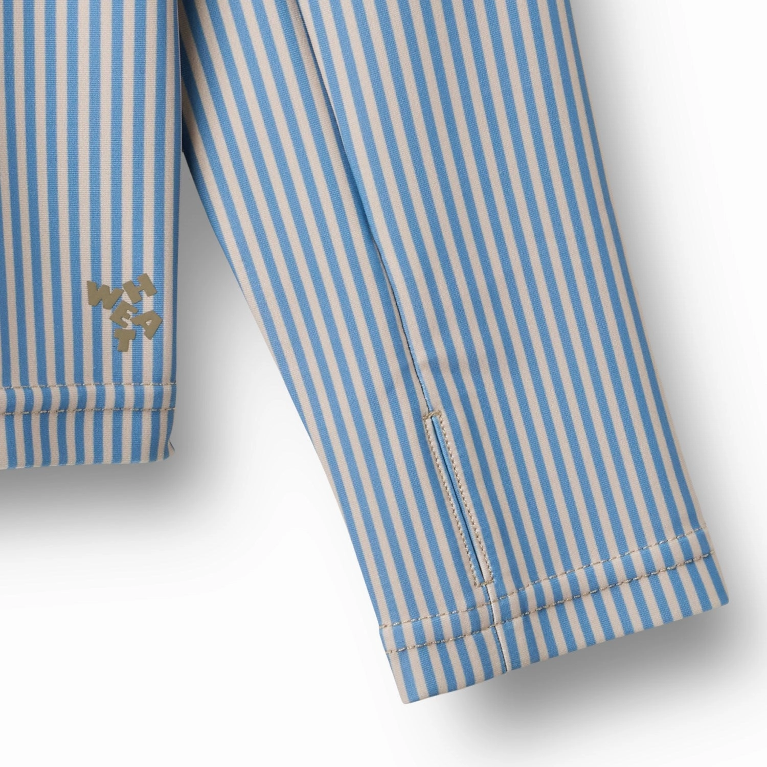 Wheat Blue Swim Stripe Swim T-Shirt L/S Zip Ada Water Relaxation