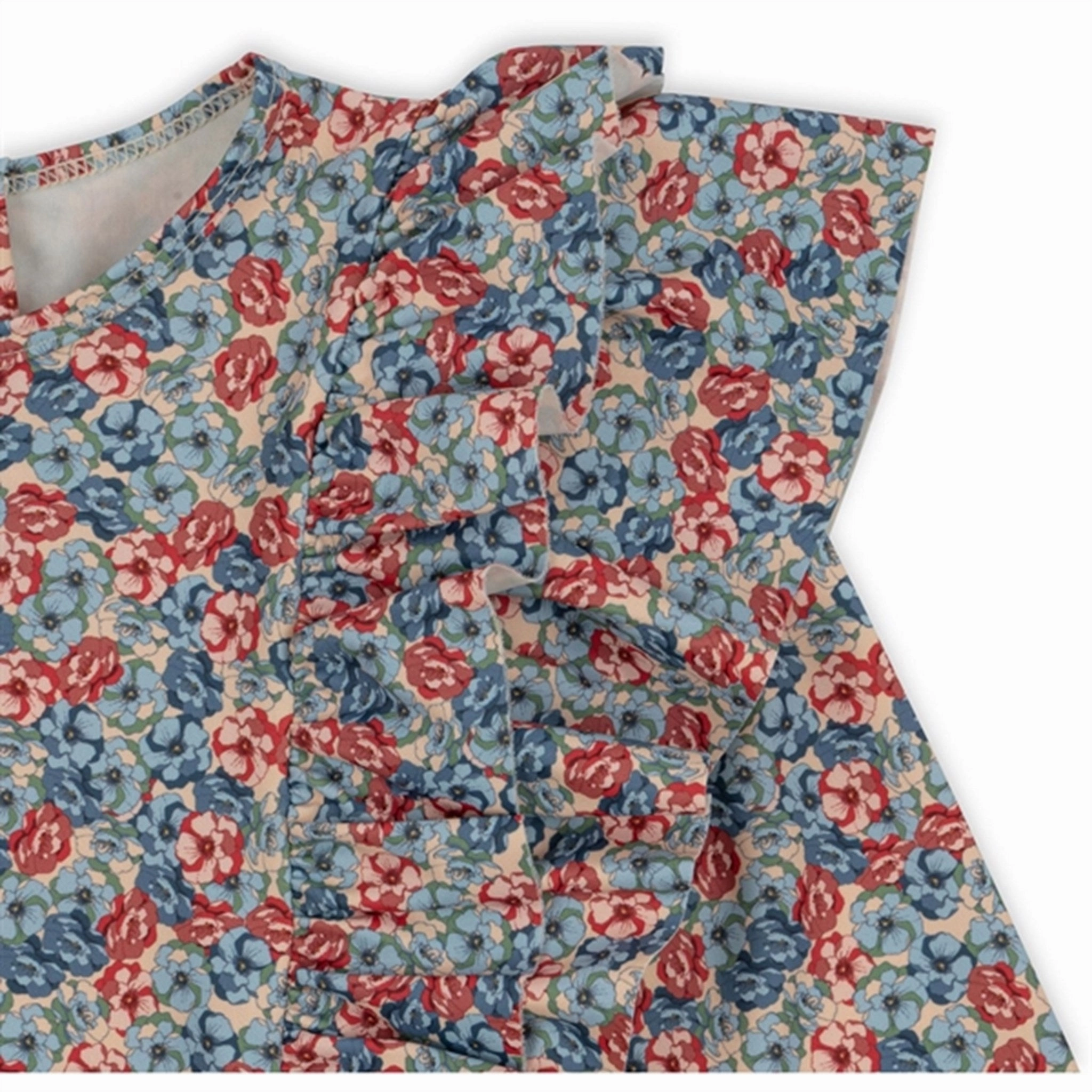 Konges Sl?jd Manuca Frill Swim Blouse Rosie Blue Casual Elegance Contemporary Look