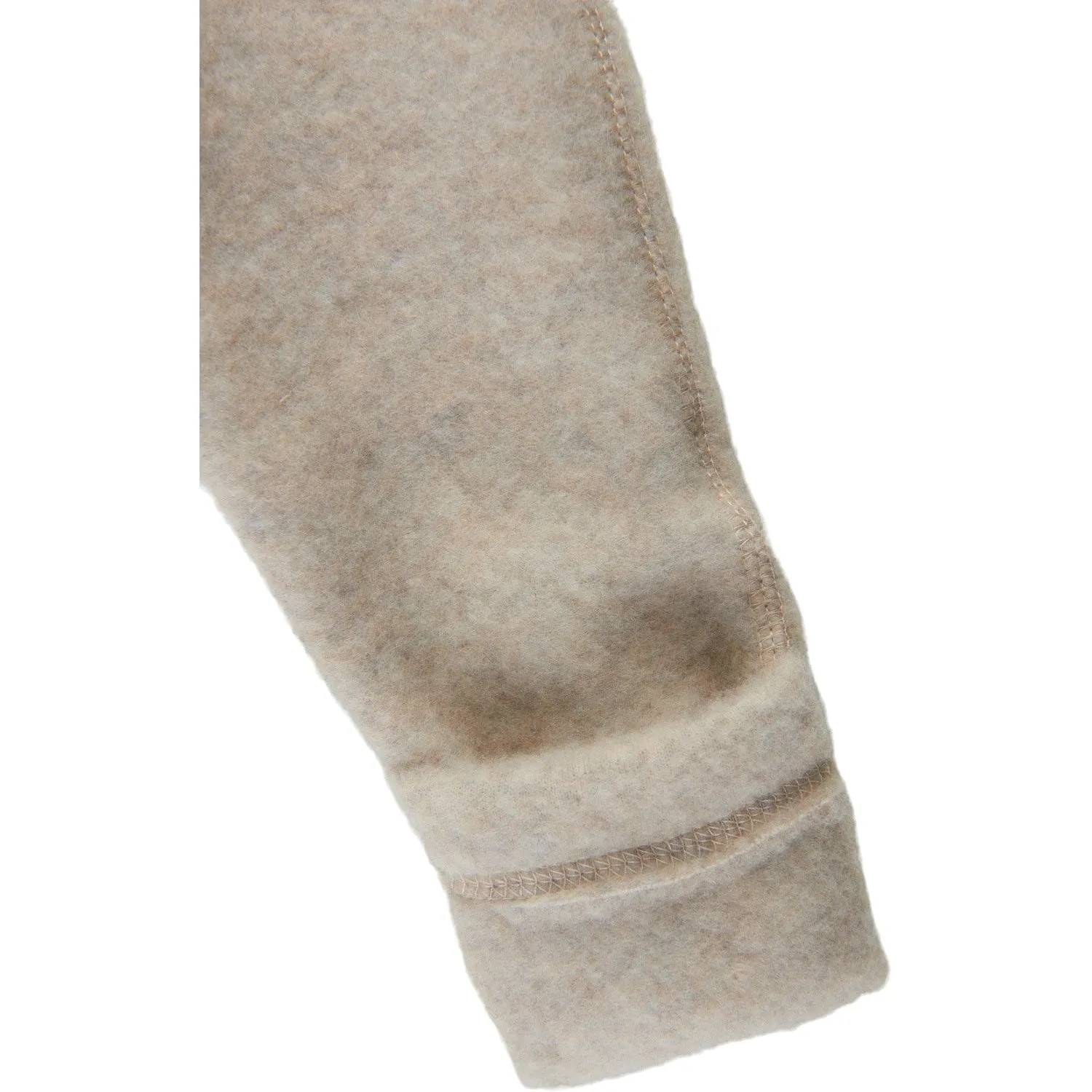 Front-Slit Mikk-Line Melange Offwhite Wool Suit