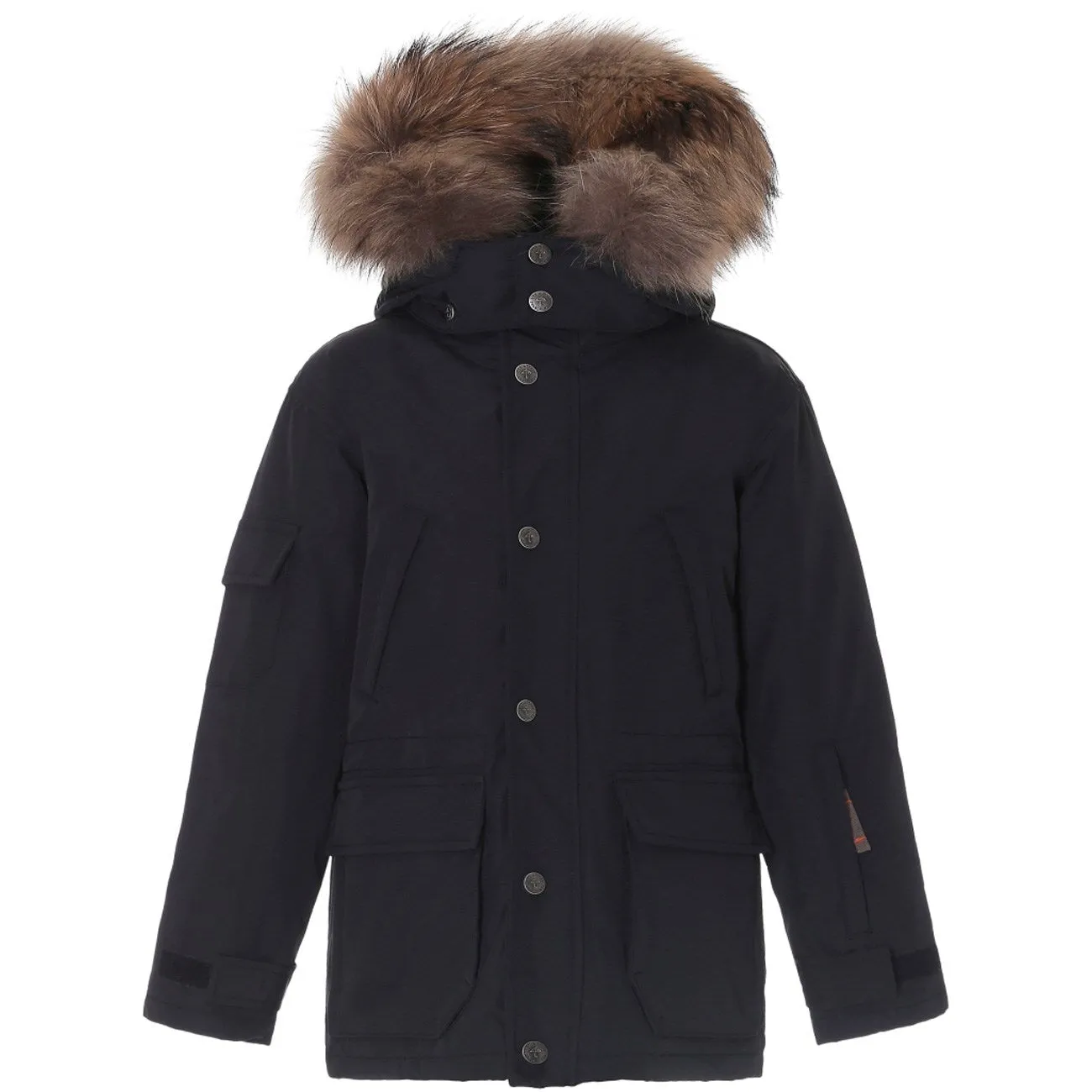 Quick-Dry Bohemian-Style Ver de Terre Eskimo Dunjakke m. Pels Black