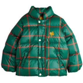 Smart Casual Regular Fit Mini Rodini Green Plaid AOP Citypuffer