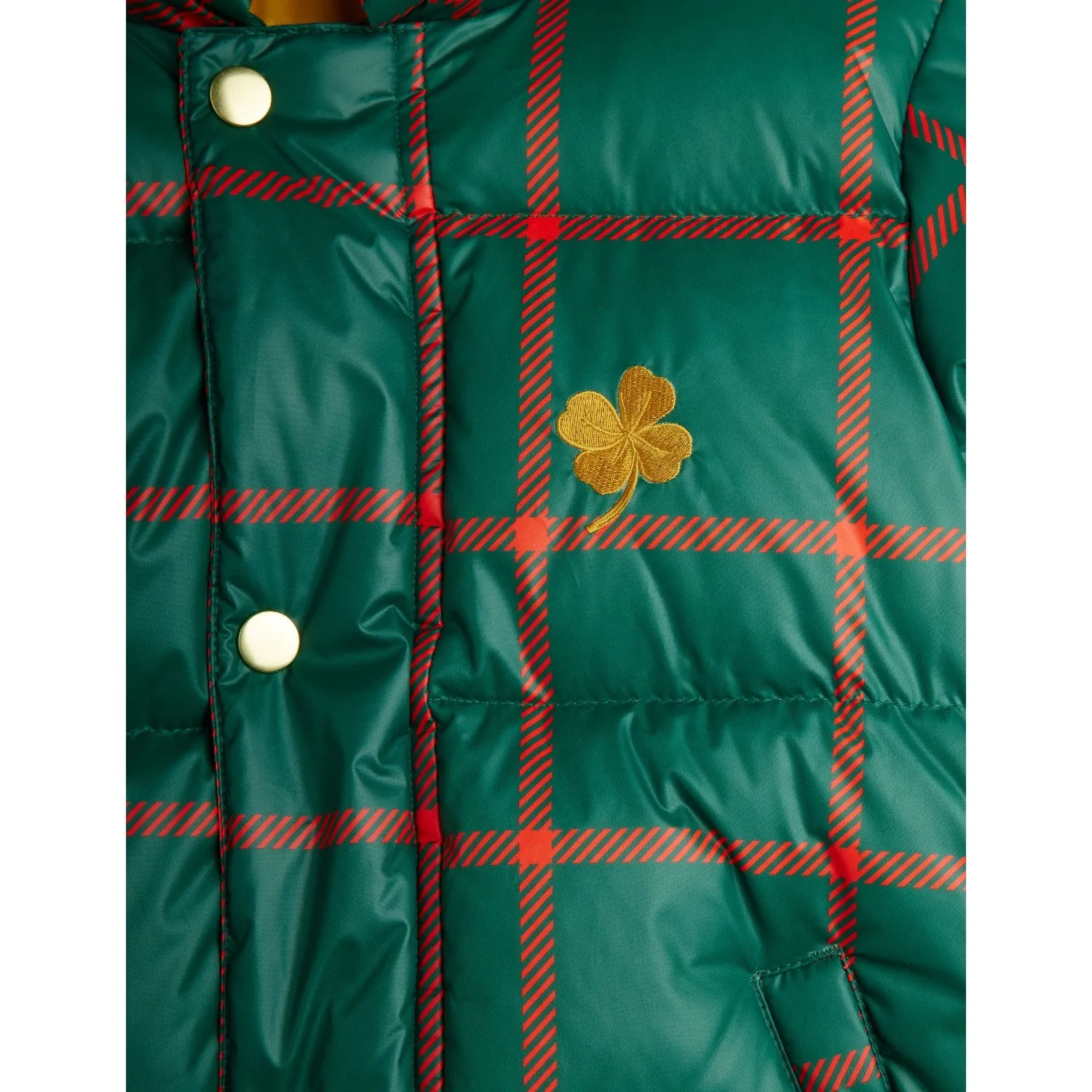 Flexible Mini Rodini Green Plaid AOP Citypuffer