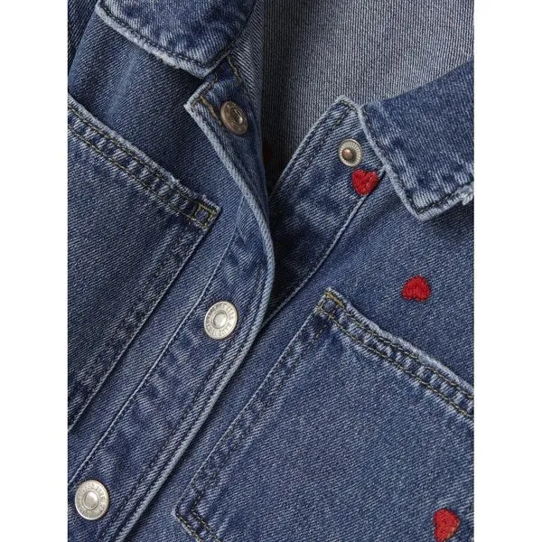 Name it Medium Blue Denim Hearts Kathy Denim Cowboy Jacket backpack artists