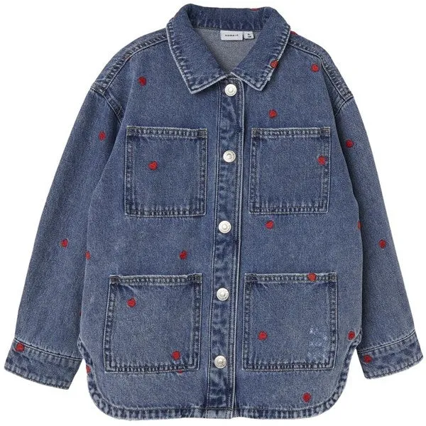 Sporty Name it Medium Blue Denim Hearts Kathy Denim Cowboy Jacket