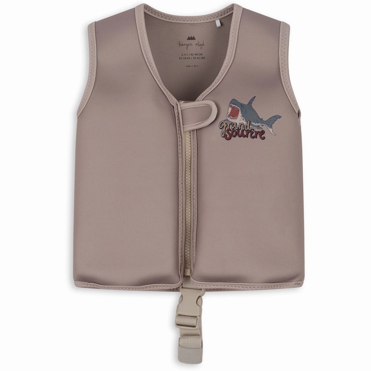Konges Sl?jd Neoprene Swim Vest Shark Waterfront Escape Wide Shoulder Straps