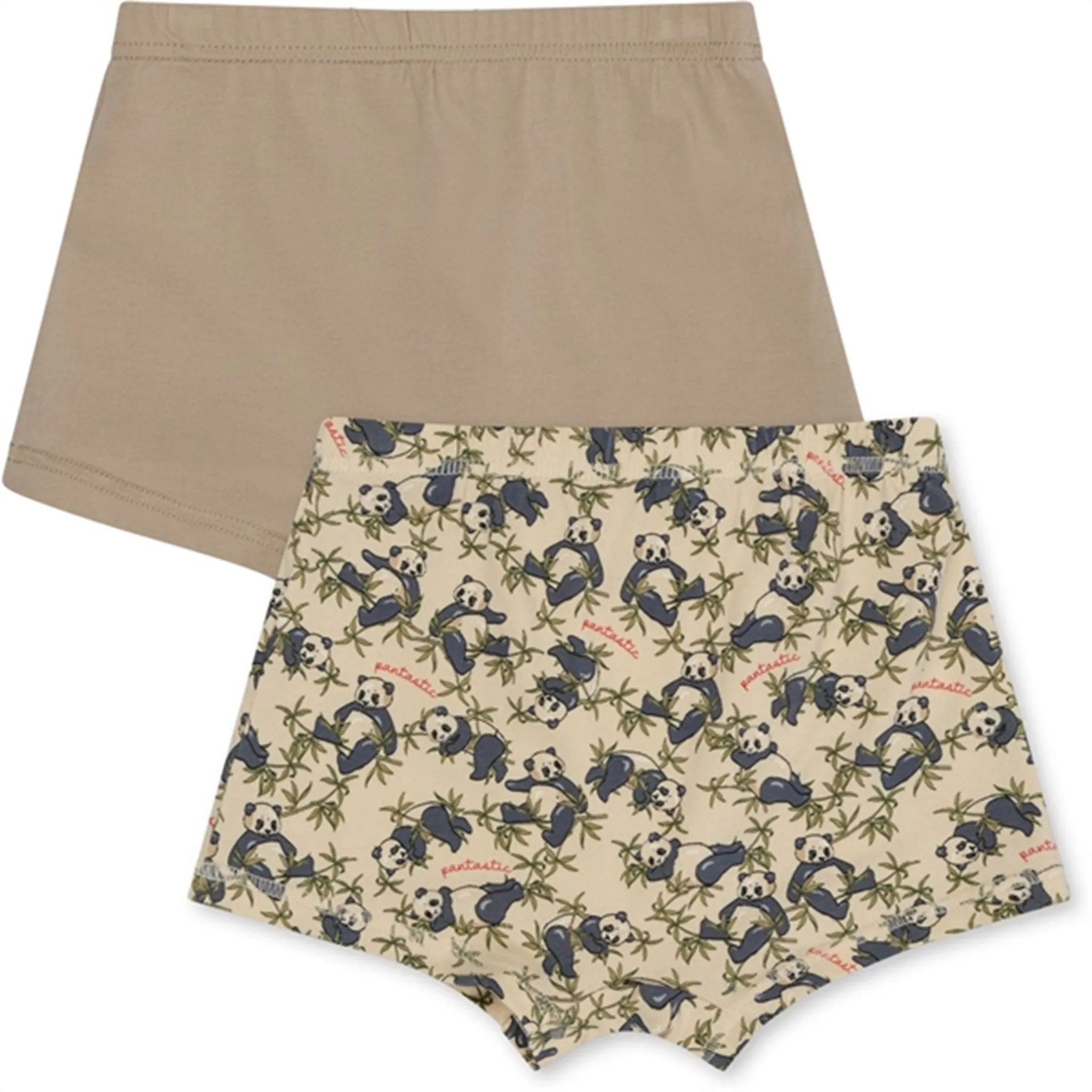 Seasonal Fashion Konges Sl?jd Panda/Oxford Tan Basis 2-pack Boksershorts