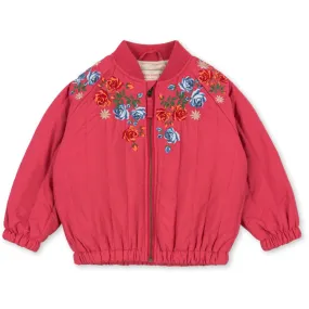 Side-Slit Konges Sl?jd Raspberry Wine Juno Bomber Jacket