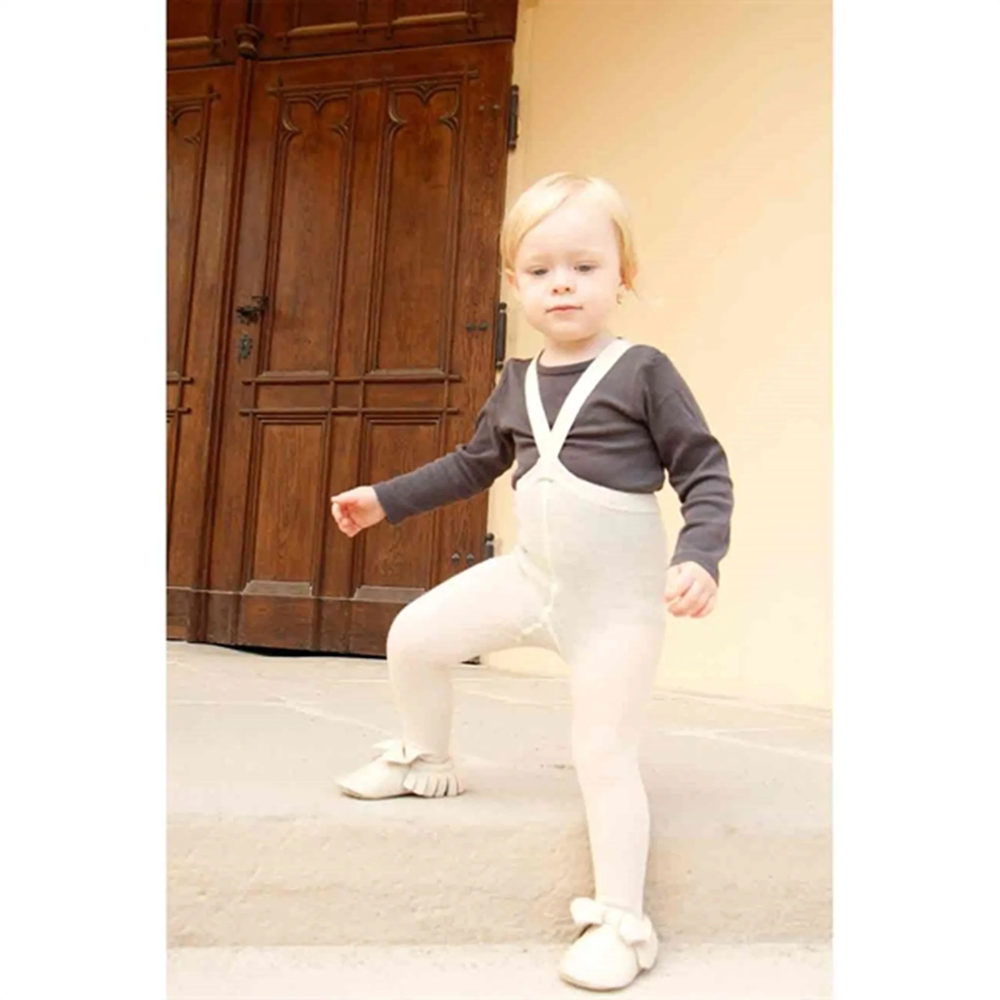 Work-clothes-feature-attribute rollable Silly Silas Footed Tights Cream