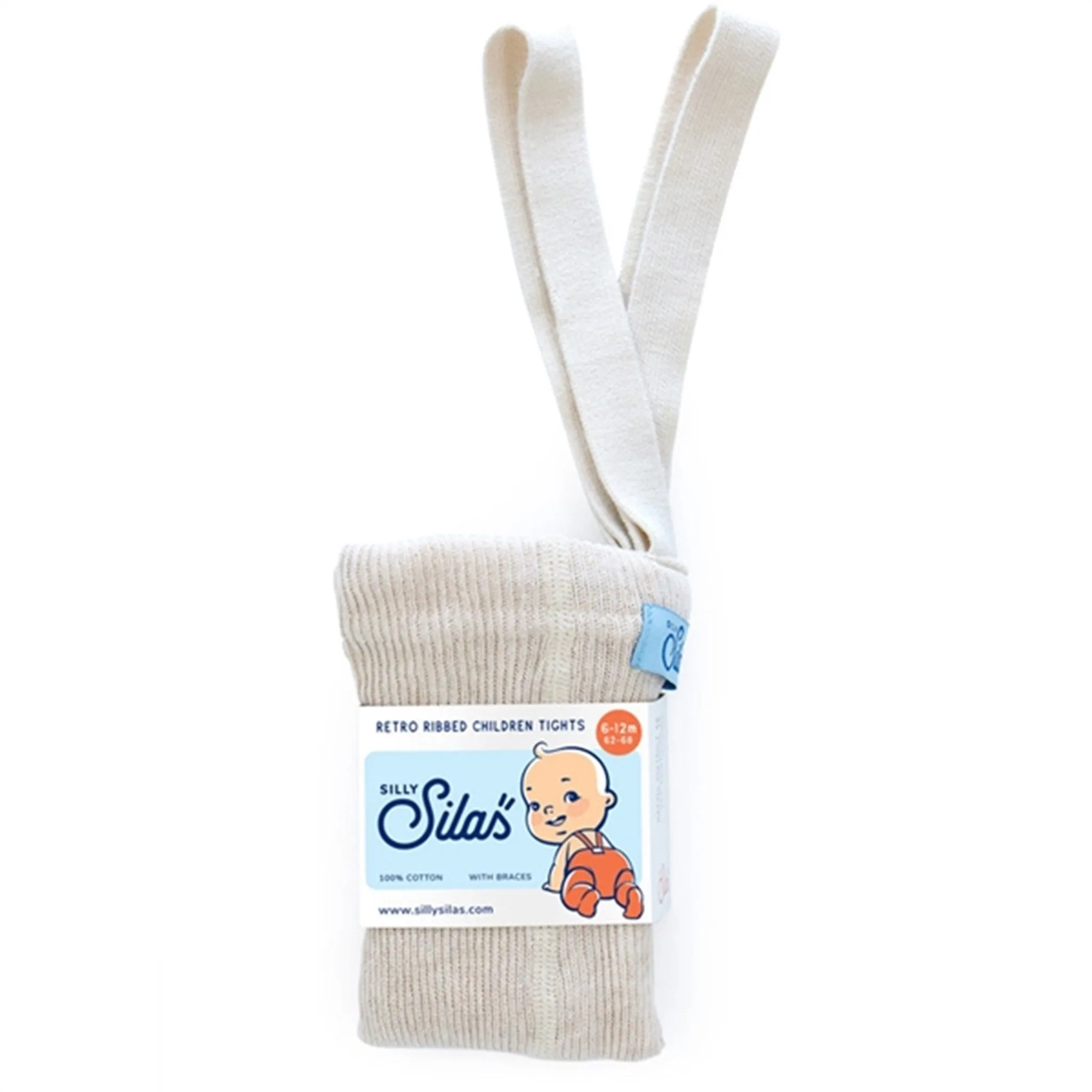 Smooth-texture-quality Snowy weather Silly Silas Footed Tights Cream