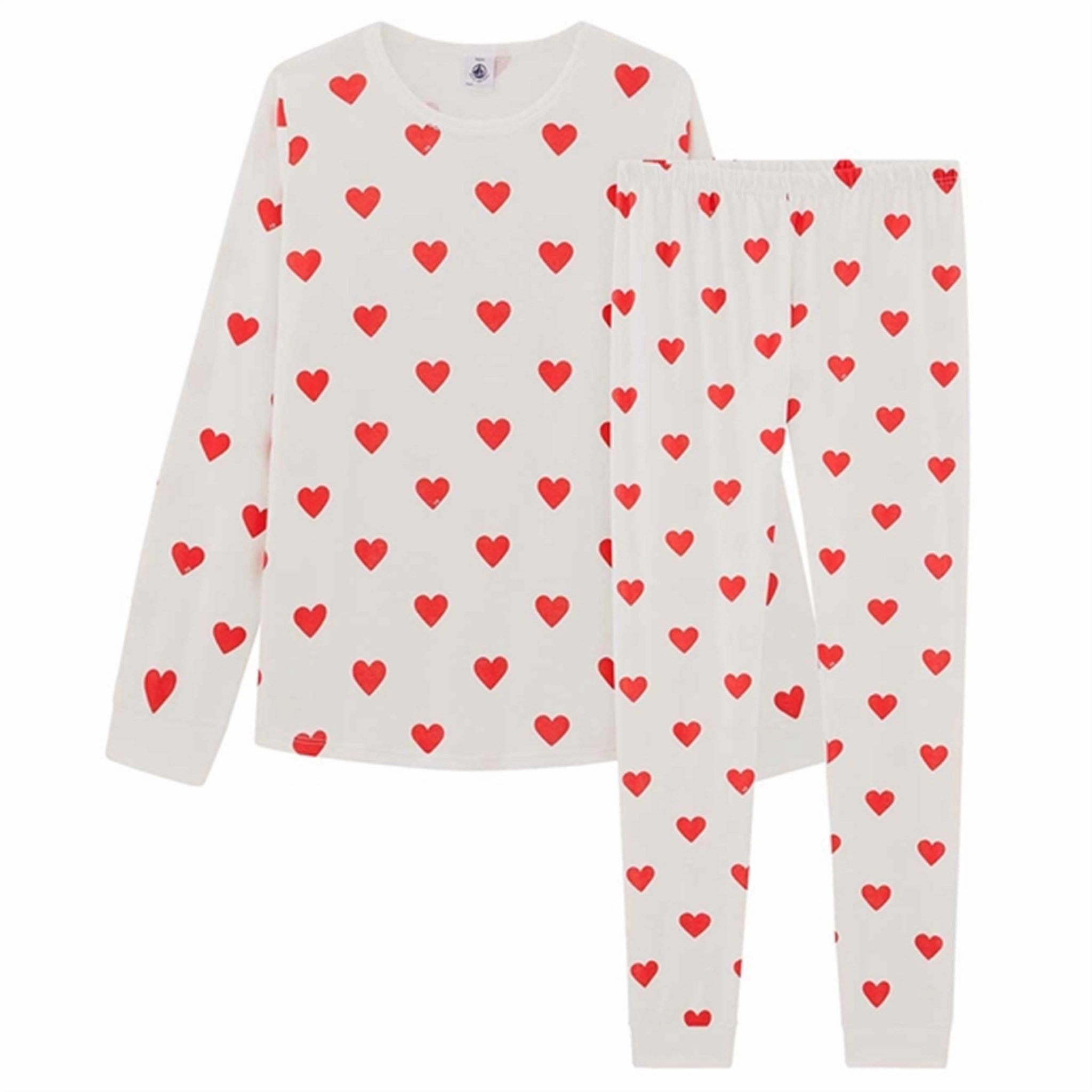 Breathable Mesh Panels Petit Bateau Pyjamas White/Red